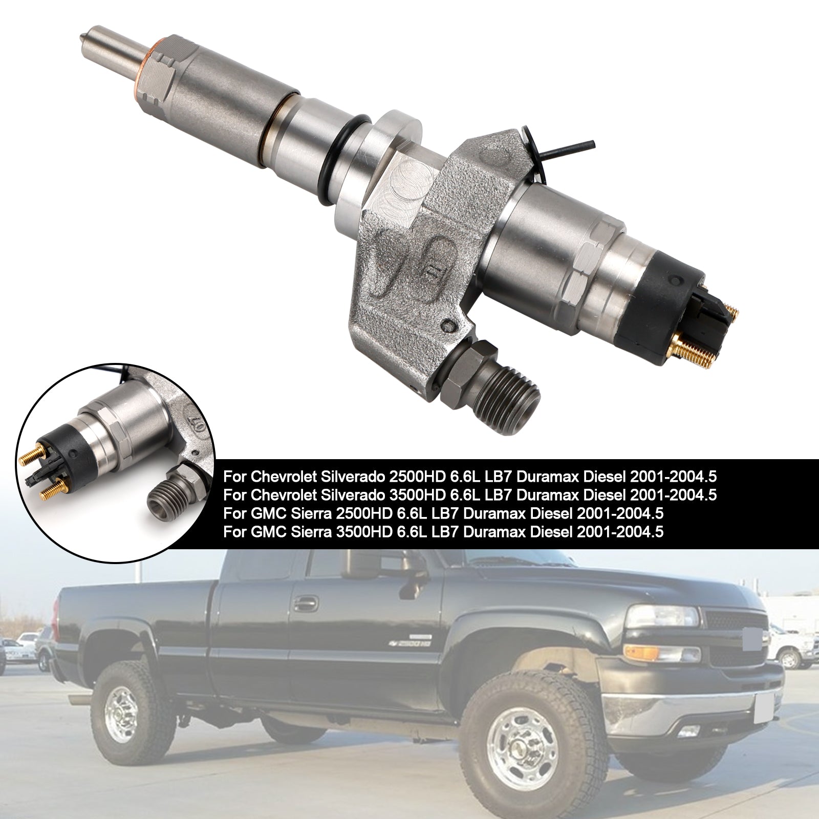 Injecteur de carburant 0445120008 adapté à Duramax pour Chevy Silverado 2001 – 2004.5, 1 pièce