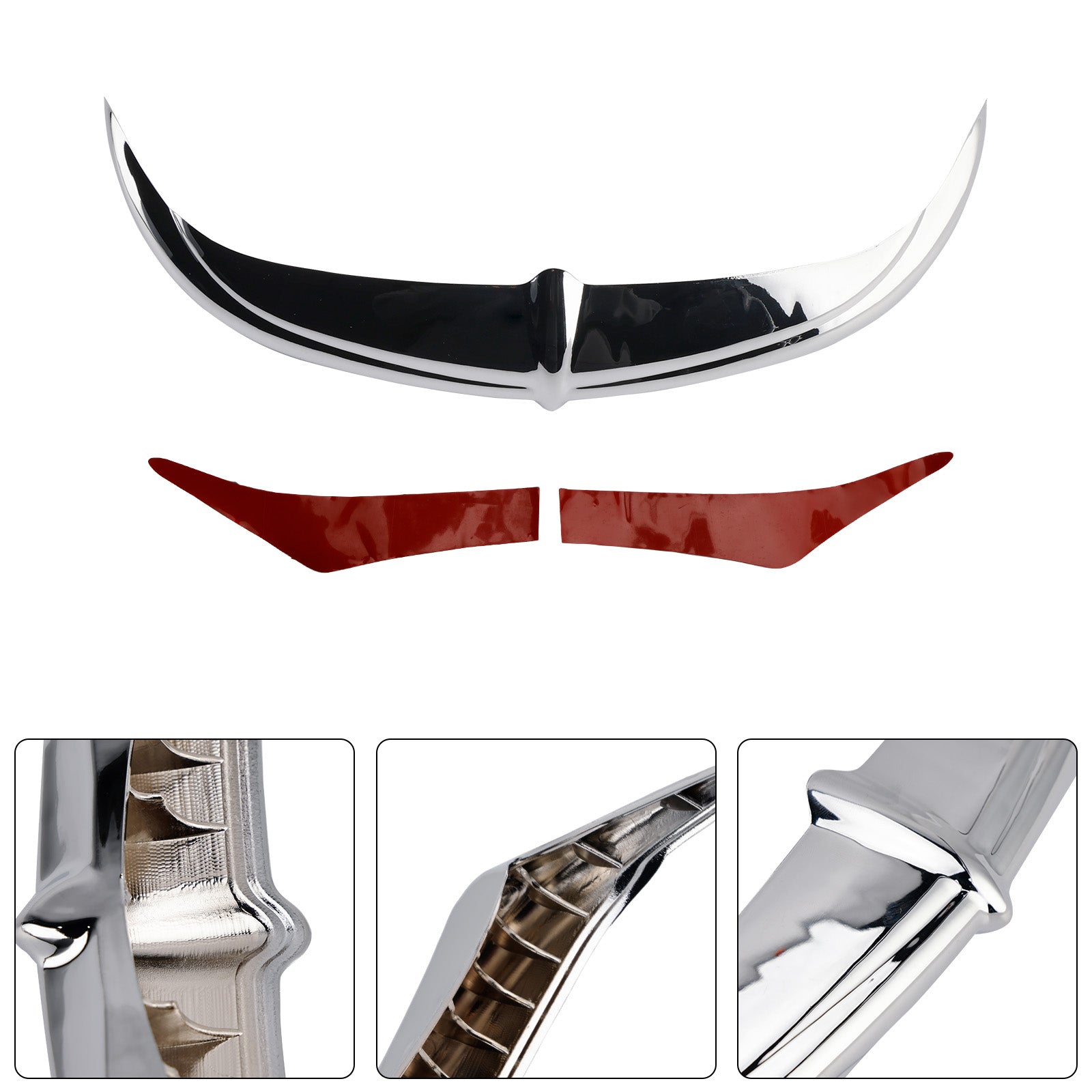 Bat Brow Batwing Fairing Accent Trim For Electra Street Glides Trikes 96-13