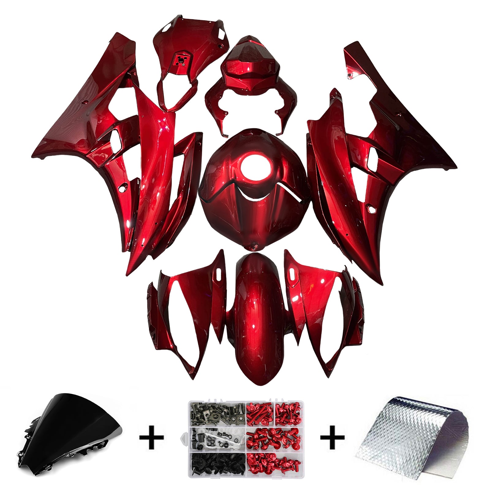 Kit de carénage d'injection carrosserie plastique ABS pour Yamaha YZFR6 YZF-R6 2006-2007