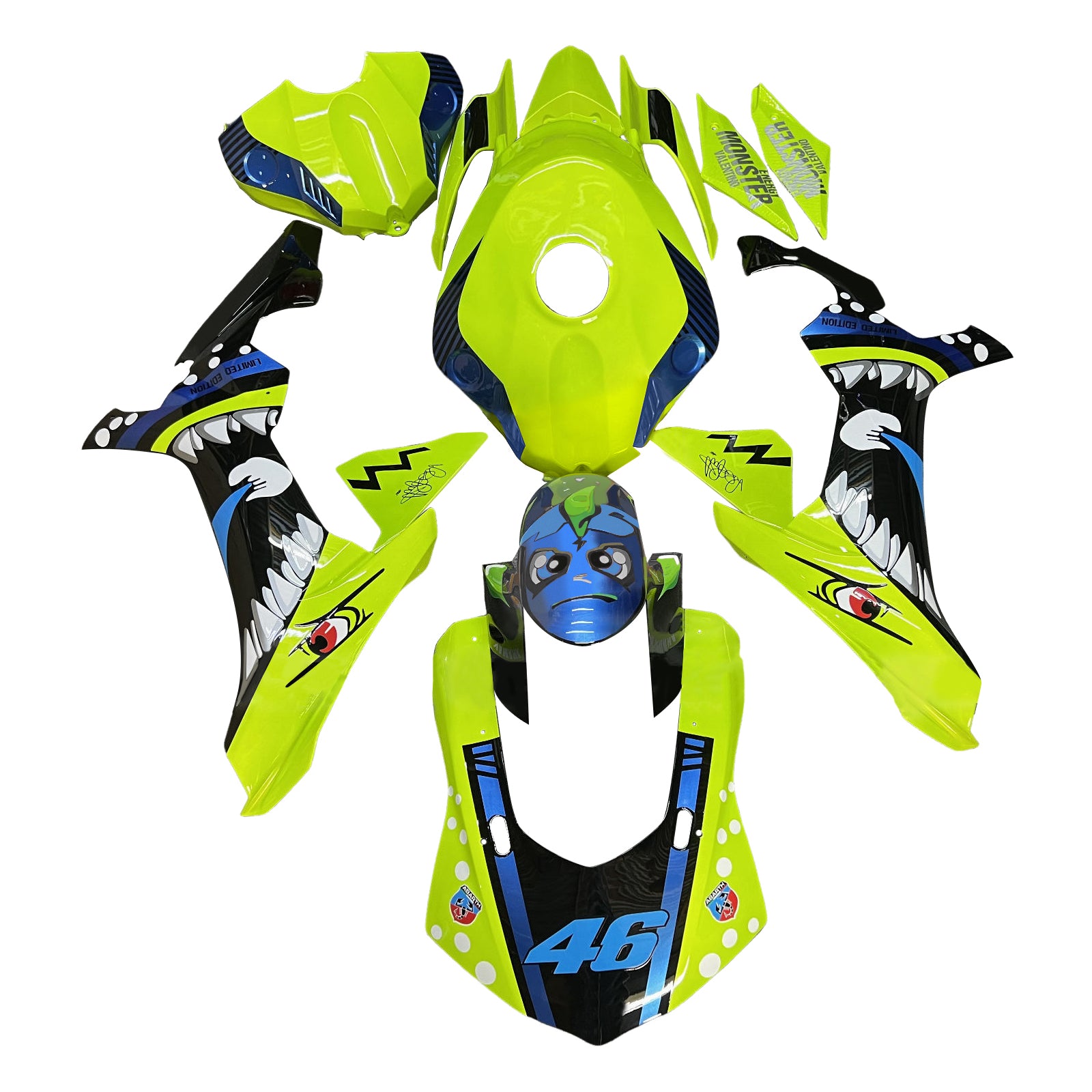 Kit de carénage d'injection carrosserie plastique ABS pour Yamaha YZFR1 YZF-R1 2015-2019