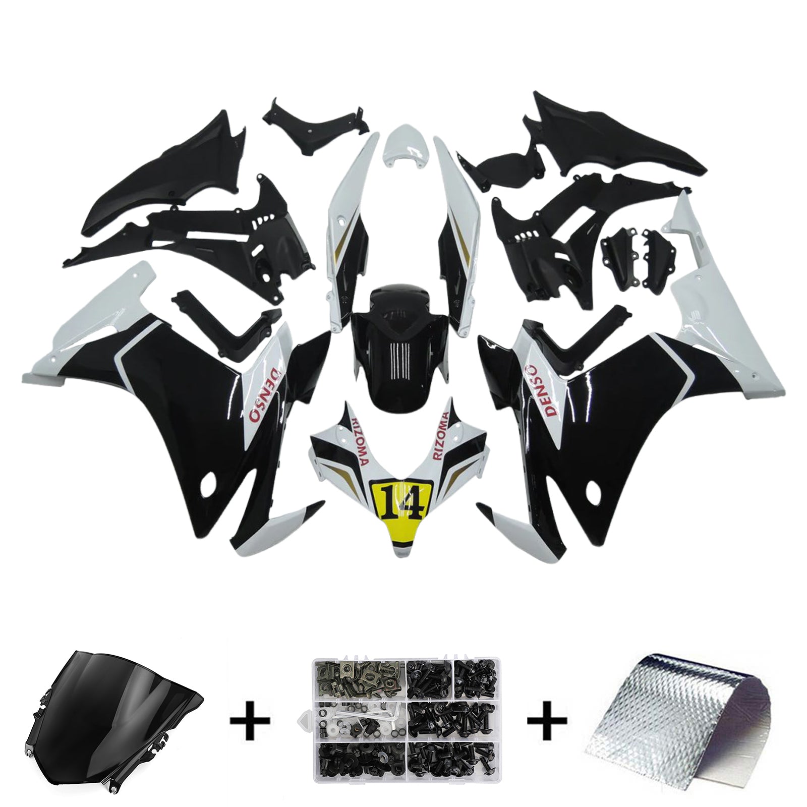 Kit de carénage d'injection Honda CBR500R 2013-2015, carrosserie en plastique ABS