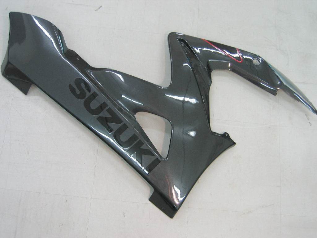 2005-2006 Suzuki GSXR 1000 Silver & Black GSXR Racing Fairings Generic