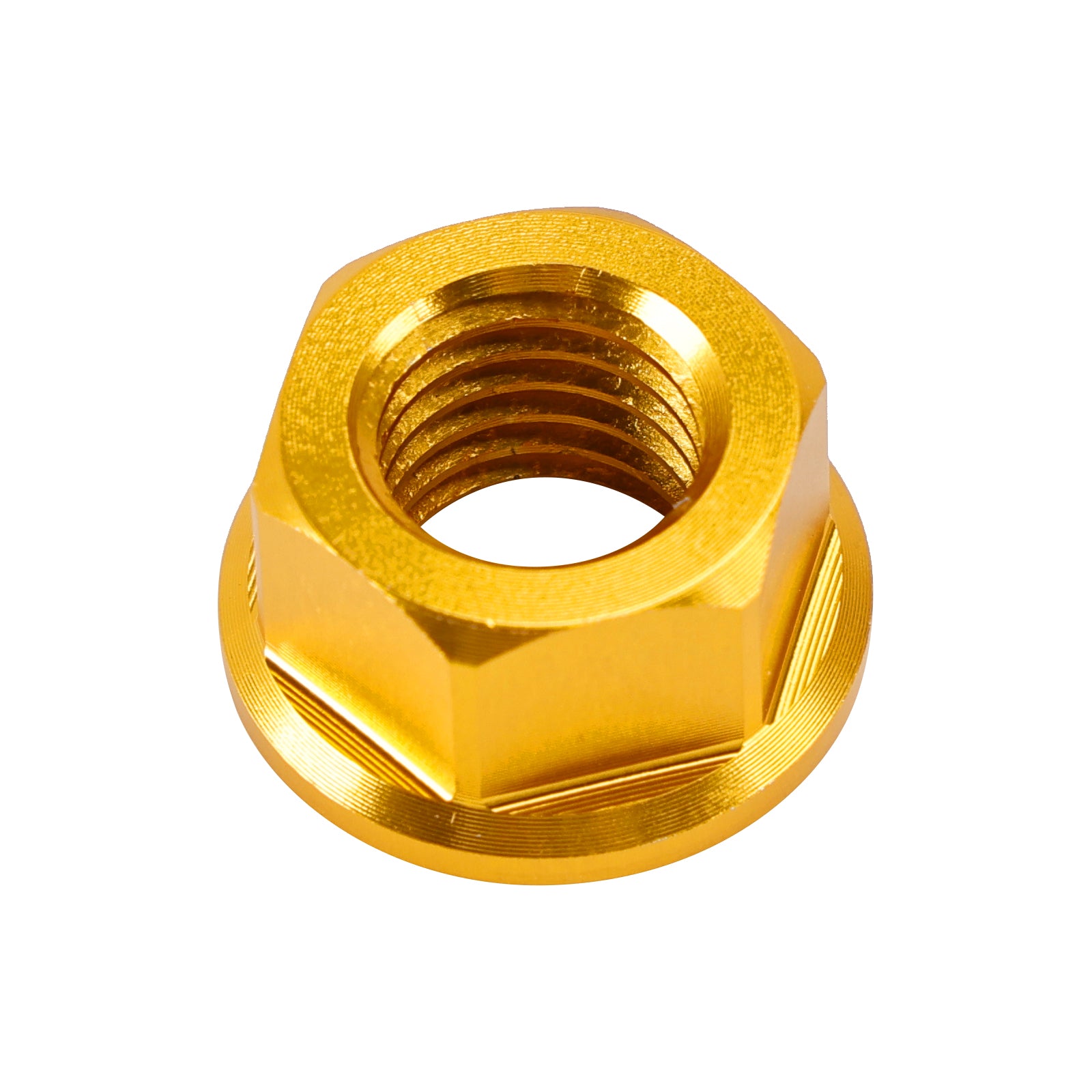 Paquet de 6 écrous de bride de pignon arrière en aluminium M10X1.5mm or pour moto vélo