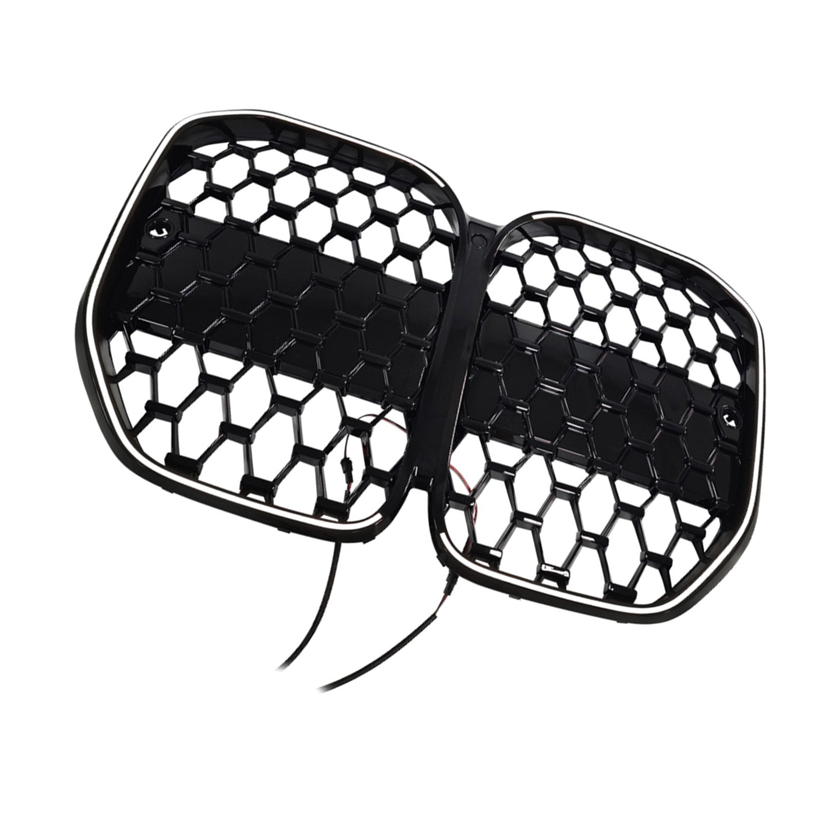 Black Front Bumper Grille Grill Fit BMW 4 Series G22 G23 G82 2020-2025 W/O ACC