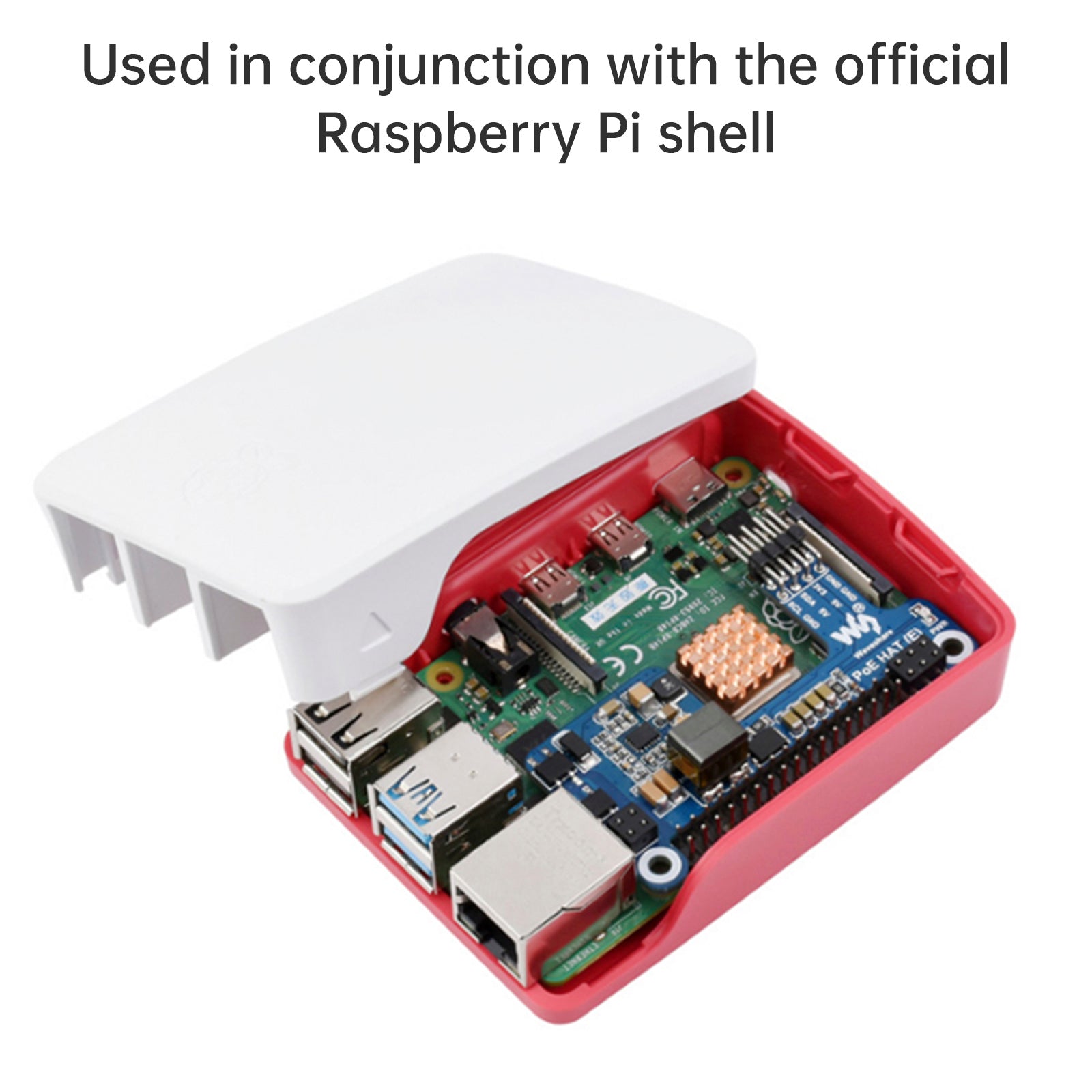 Raspberry Pi 4B/3B+ Ethernet-voeding Uitbreidingskaart Poe-voeding