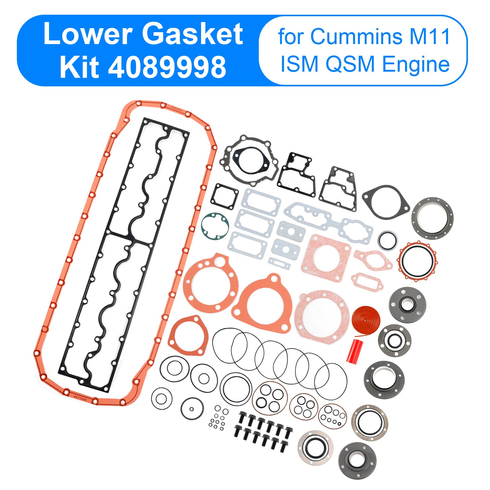 For Cummins M11 ISM QSM Engine 4089998 Lower Gasket Kit