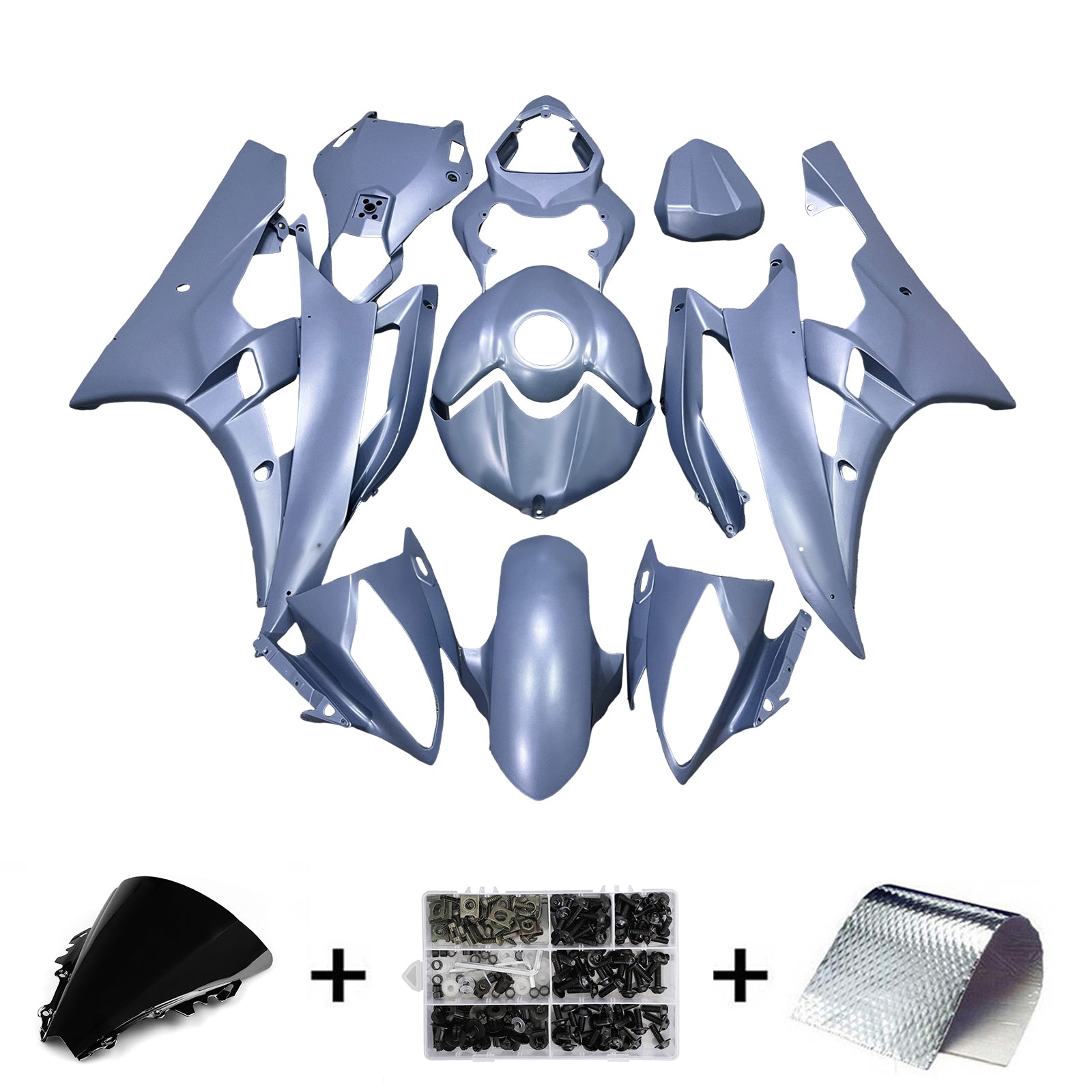 Kit de carénage d'injection carrosserie plastique ABS pour Yamaha YZFR6 YZF-R6 2006-2007