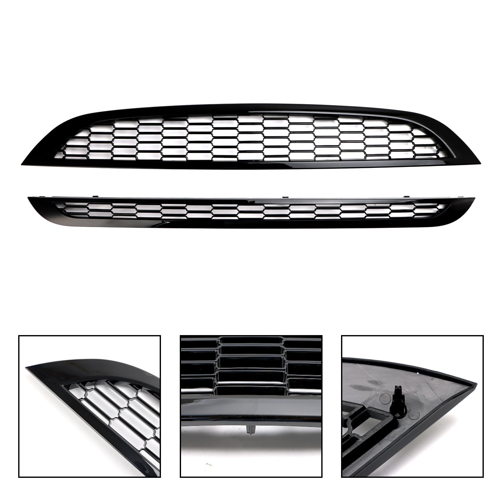 2002-2006 MINI R50 One 1.4i Honeycomb Mesh Front Grill Grille 2PCS