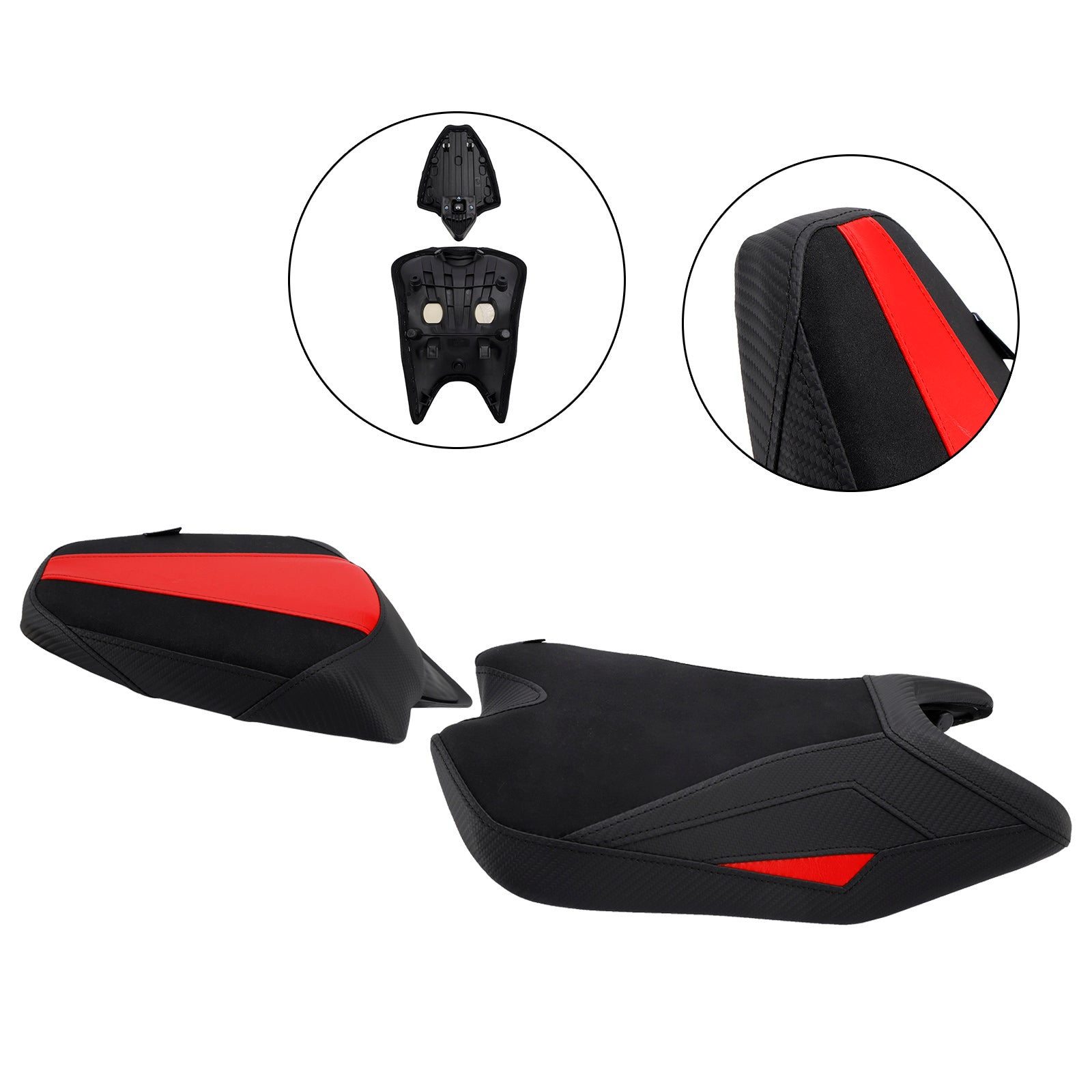 Lower Front W/ Rear Seat Driver Pillion Black For Aprilia Rs457 Rs 457 2024-2025