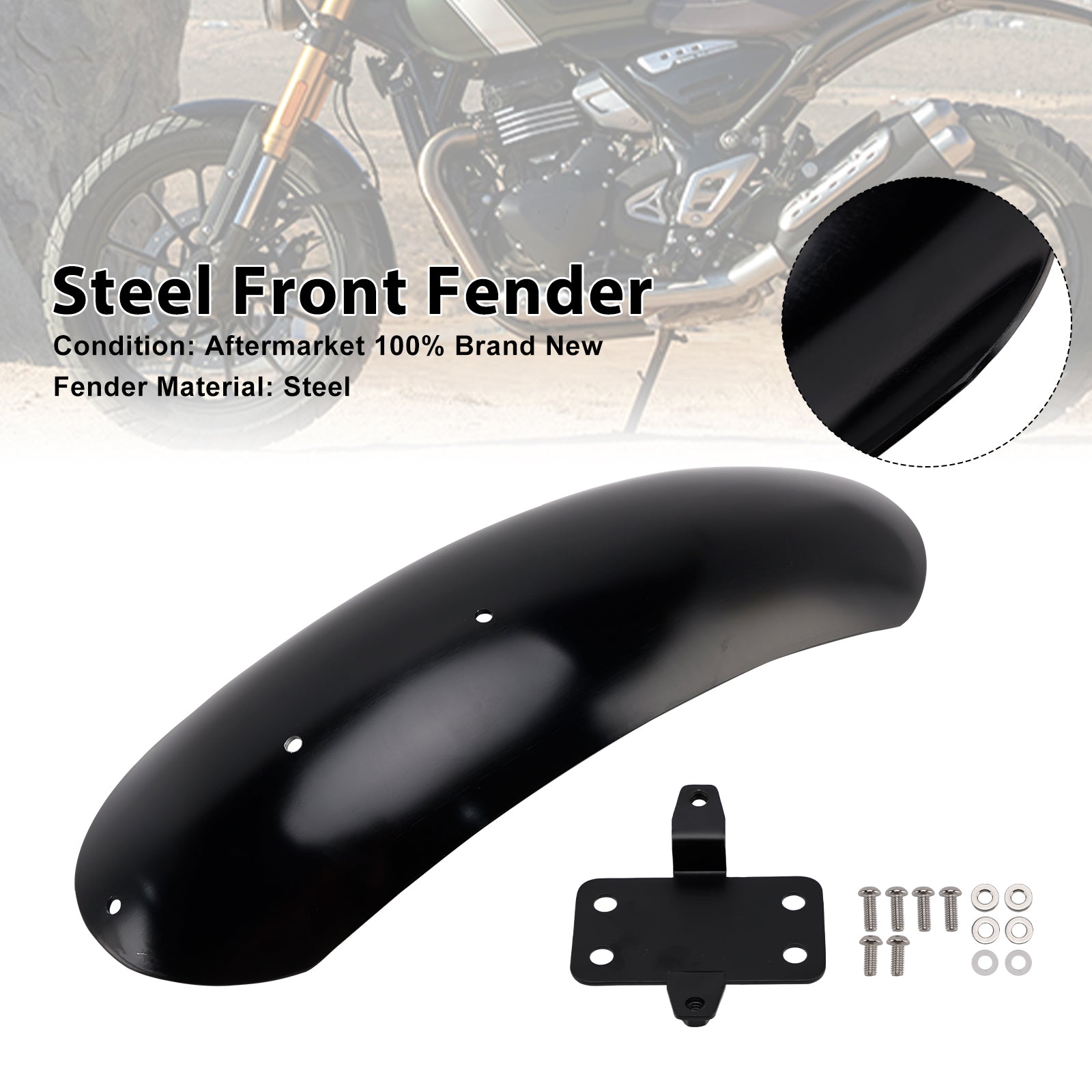 2023-2025 Scrambler 400X stalen voorspatbordspatbord