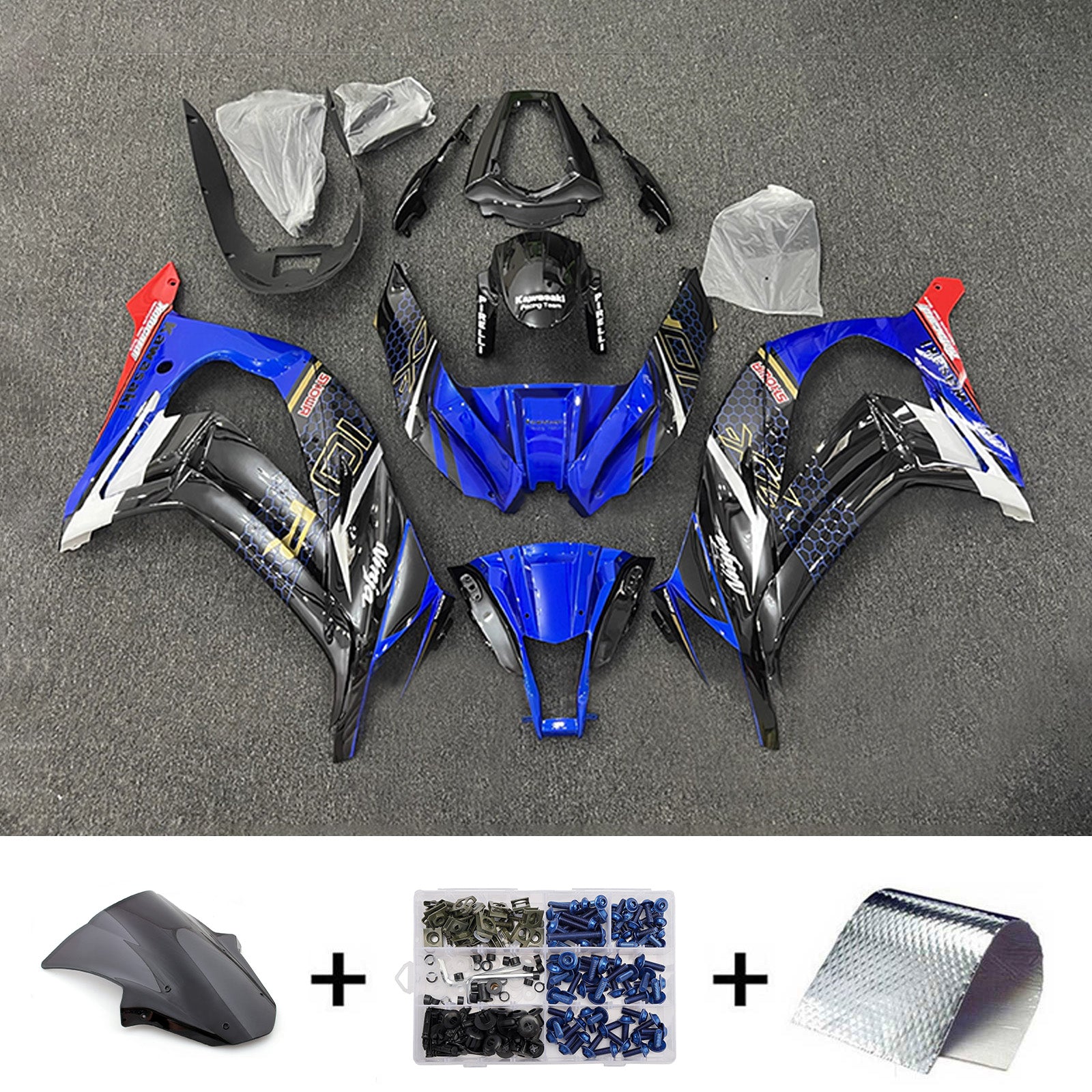 Kit carena iniezione carrozzeria in plastica ABS adatta per Kawasaki ZX10R 2011-2015