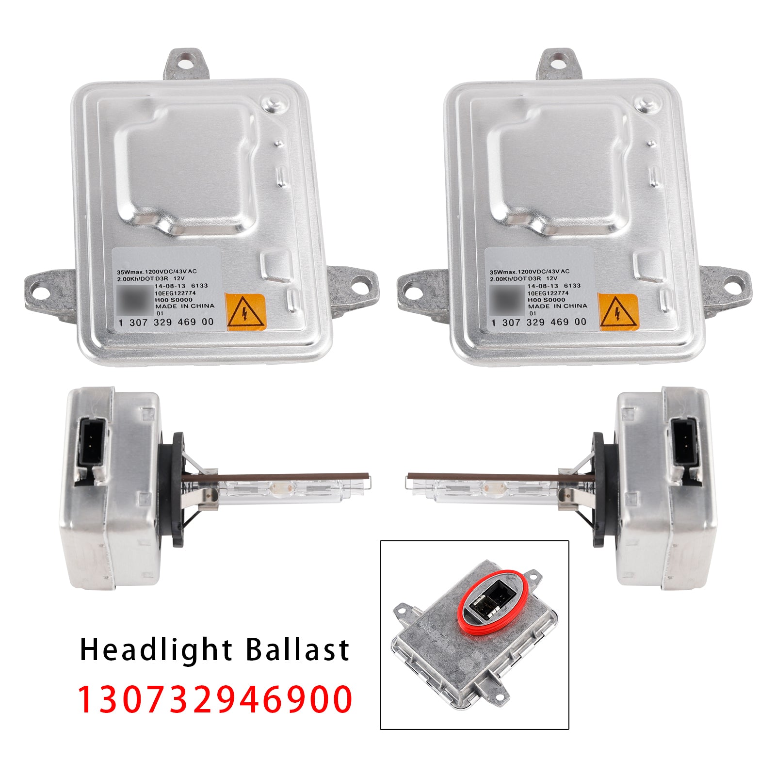 Xenon Ballast HID Control Unit+ D3S Bulbs Kit för Jeep Cherokee 2014-2018