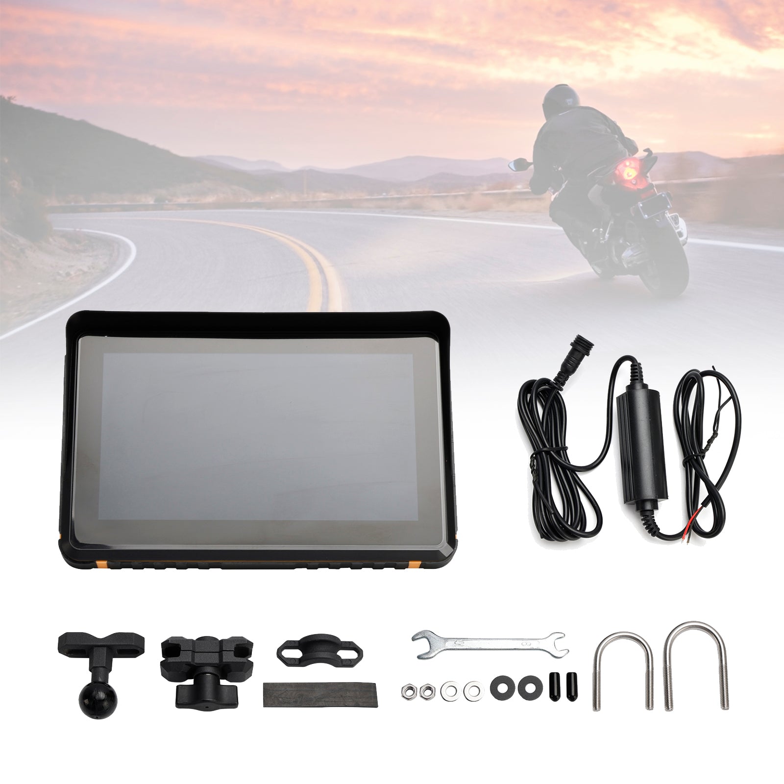 Draadloze GPS Carplay 1080P-recorder 7" Universeel voor scootermotoren