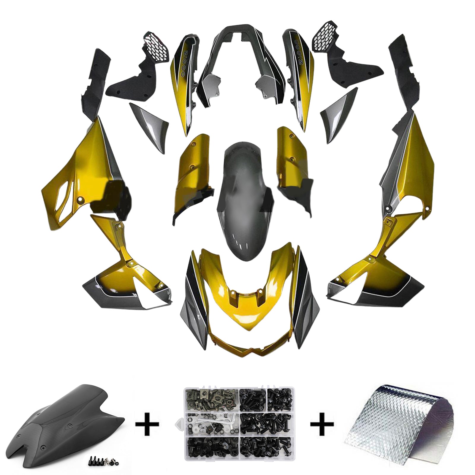 2010-2013 Kawasaki Z1000 Injection Fairing Kit Bodywork Plastic ABS