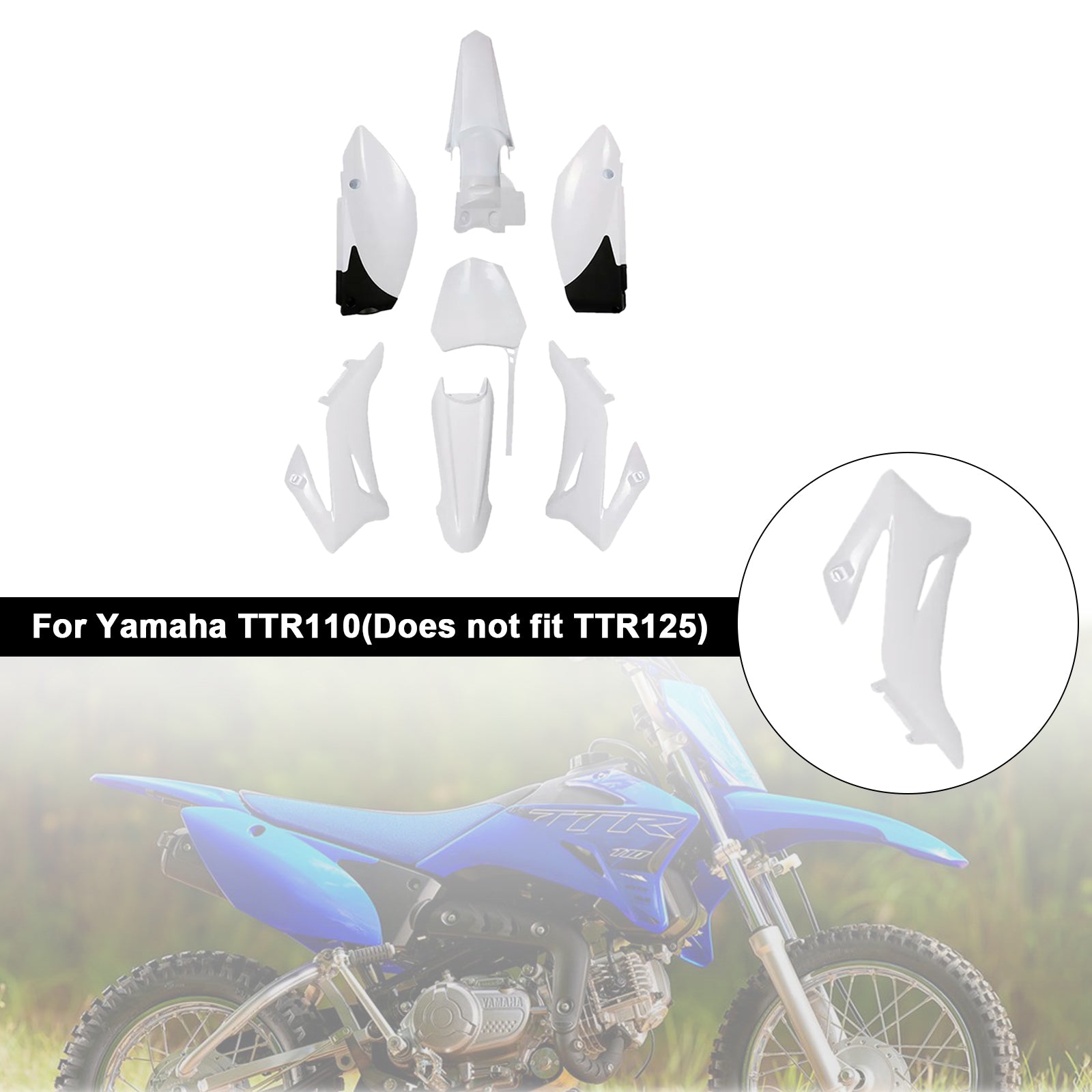 Yamaha TTR110 DIRT BIKE Body Plastic Kit Fender Fairing