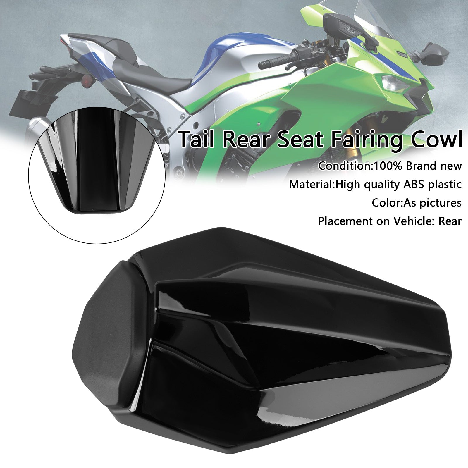 Capot de carénage de siège arrière de queue de course Kawasaki ZX10R ZX-10R 2016-2025
