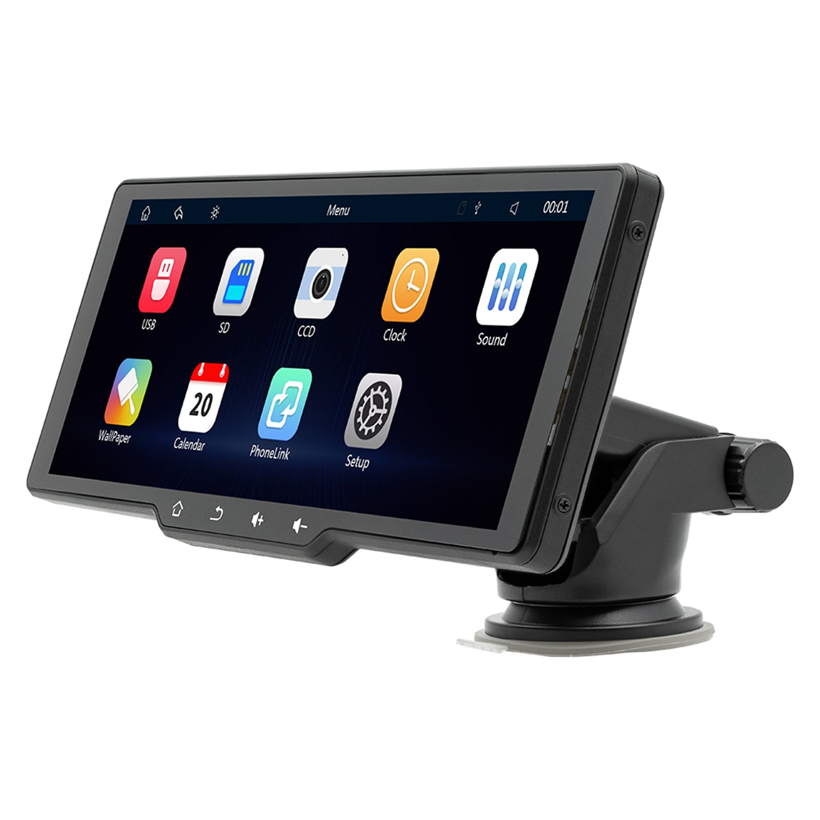 10,26" scherm draagbare draadloze Carplay auto Bluetooth MP5-speler + 4 LED-camera