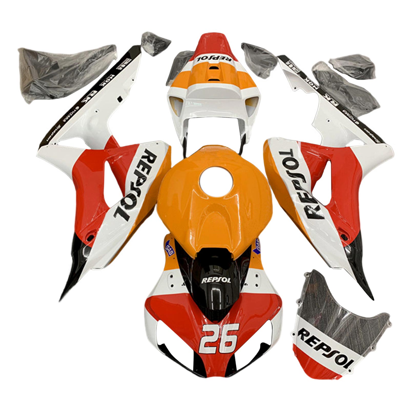 2006-2007 Honda CBR1000RR Kit de carenado Carrocería Plástico ABS