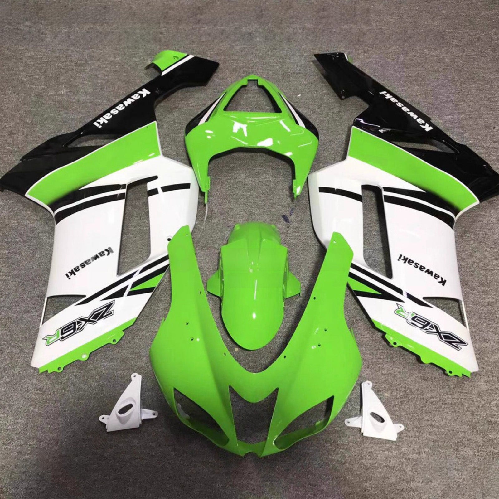 Kit carena iniezione carrozzeria in plastica ABS adatta per Kawasaki ZX6R 636 2007-2008