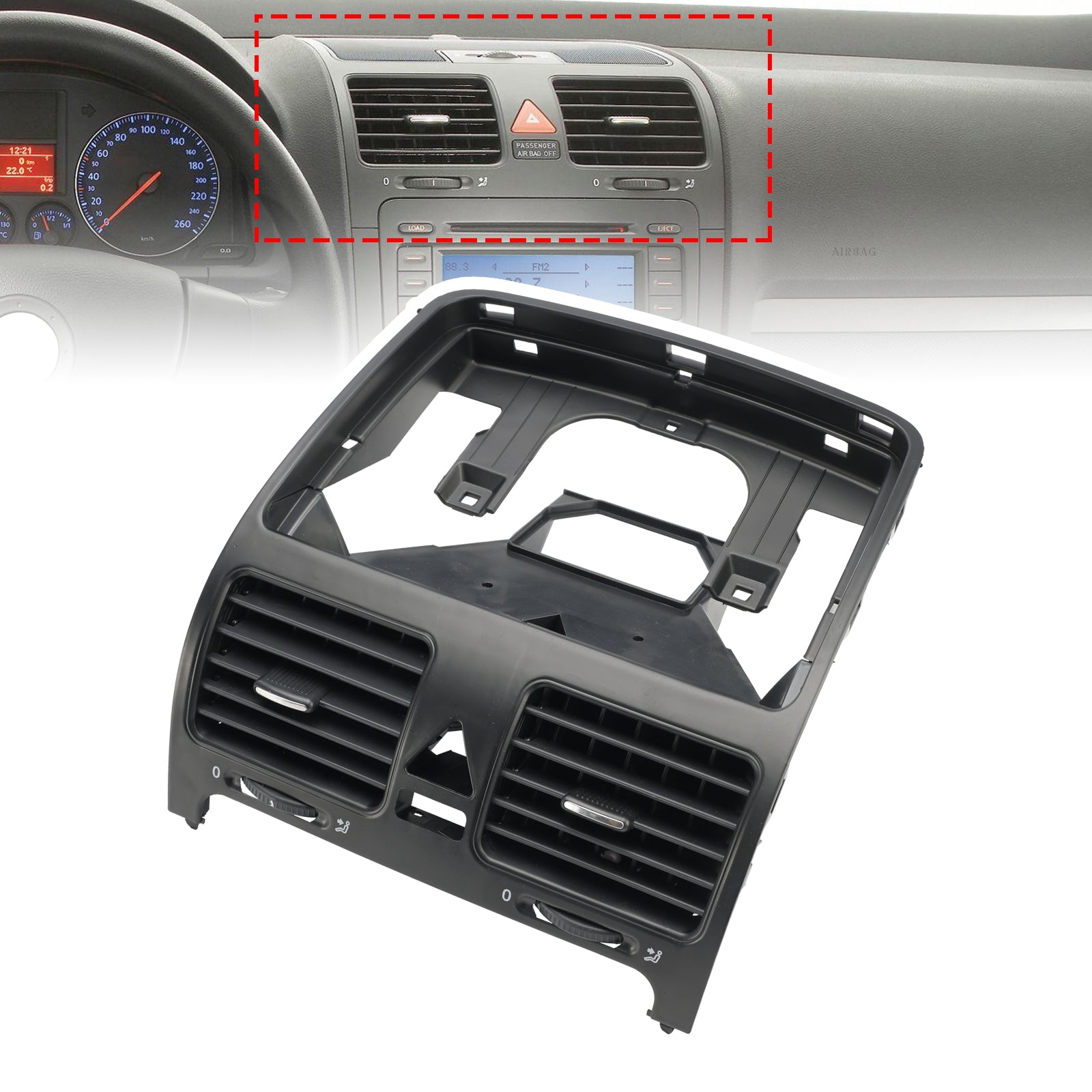 Dashboard Center Ontluchter Uitlaat 1K0819743A Voor VW Jetta MK5 2005-2009