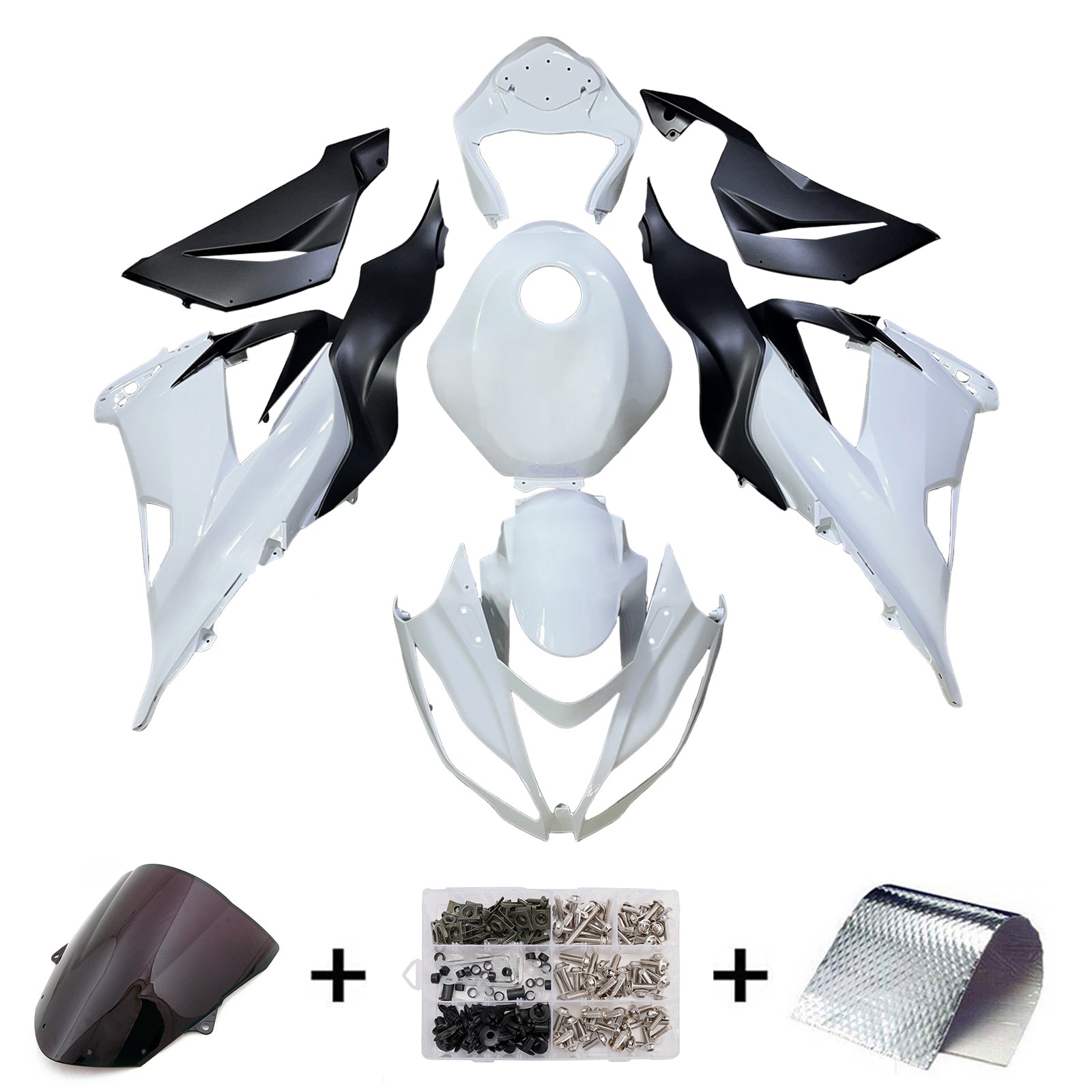 Injeksjon Fairing Kit Bodywork Plast Abs Fit for Kawasaki ZX6R 636 2013-2018