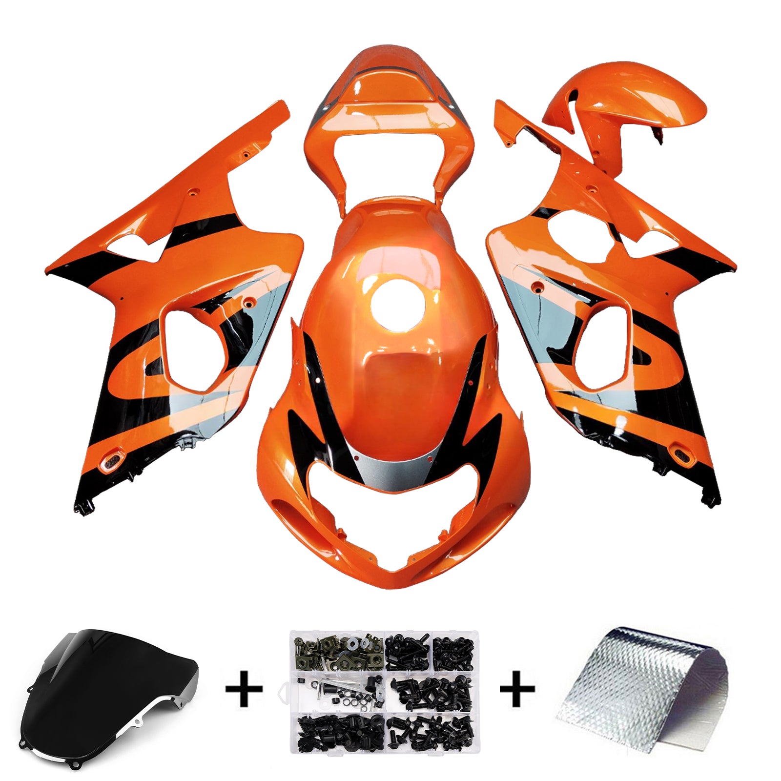 Kit de carenagem injeção Absos de plástico para Suzuki GSXR1000 2000-2002 K1 K2