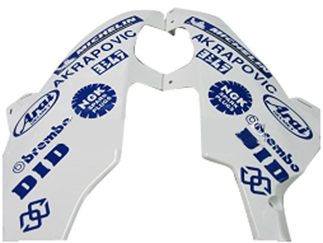 2008-2010 Suzuki GSXR 600 750 Blanc Bleu Jordan Racing Carénages Générique