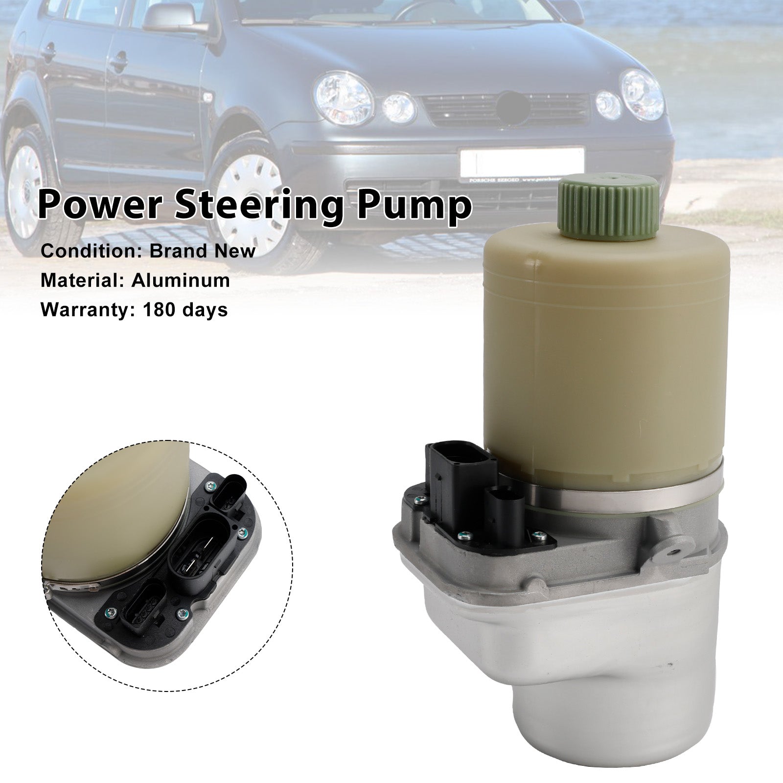 Power Steering Pump 6Q0423156AB Fit VW Polo Fox Fit Skoda Fabia 2003-2009