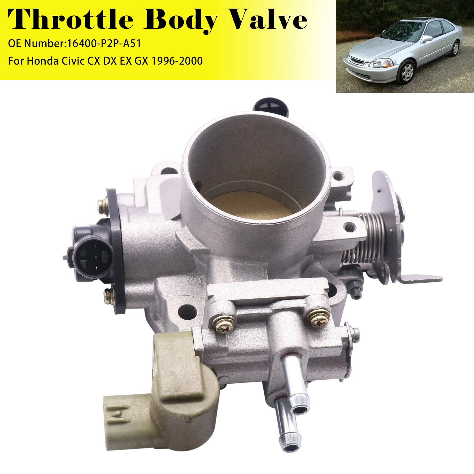 1996-2000 Honda Civic CX DX EX Throttle Body Assembly 16400-P2P-A51