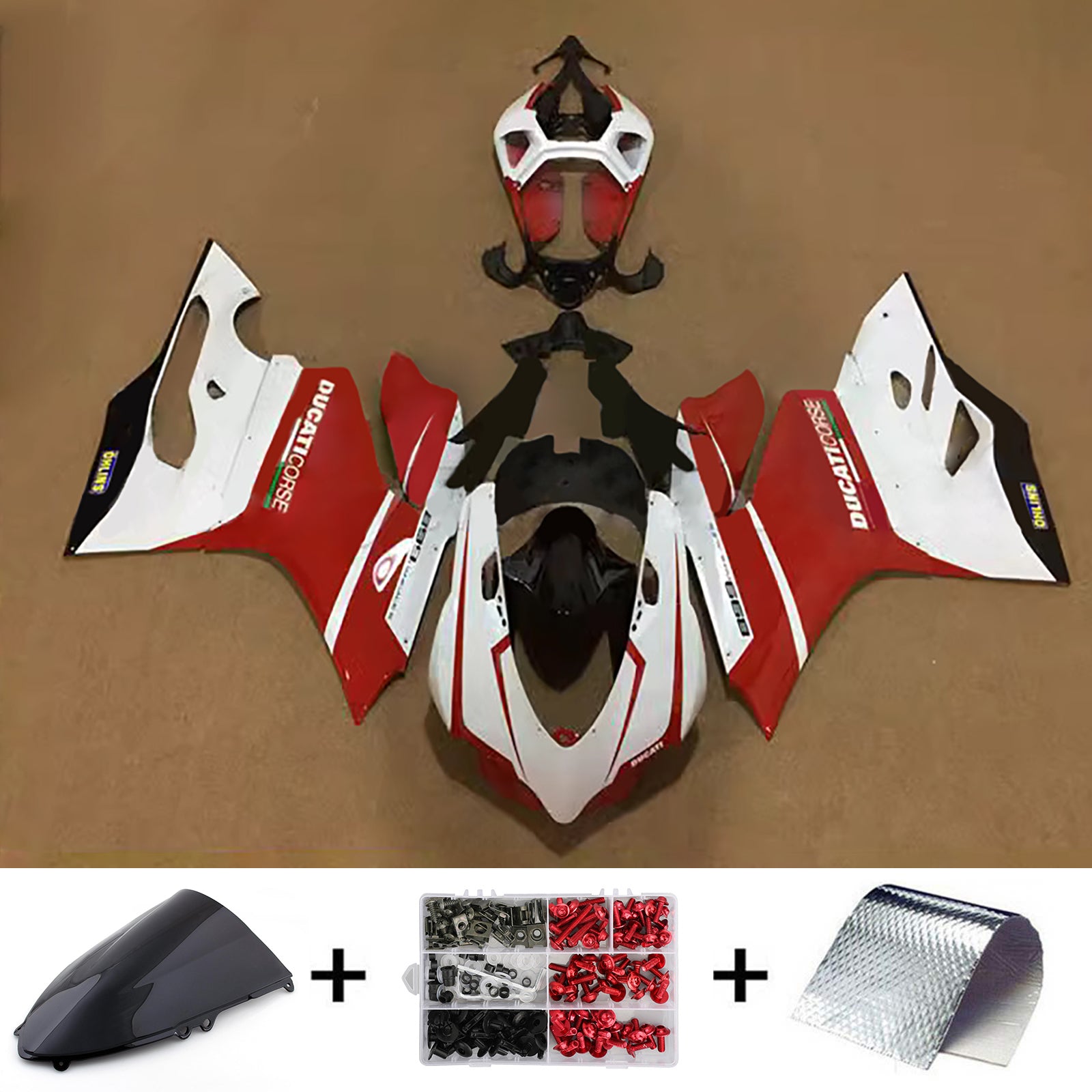 2012-2015 Ducati 1199 Kit de carénage d'injection Bodywork Plastic Abs