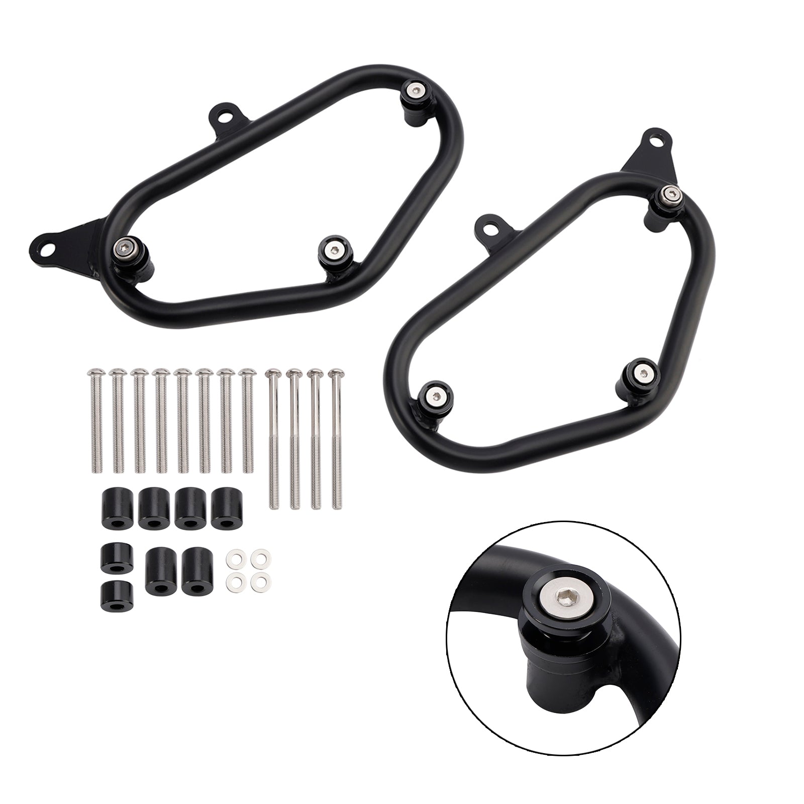 2024-2025 Kawasaki Eliminator 500 Soporte de montaje para bolsa de sillín lateral, negro