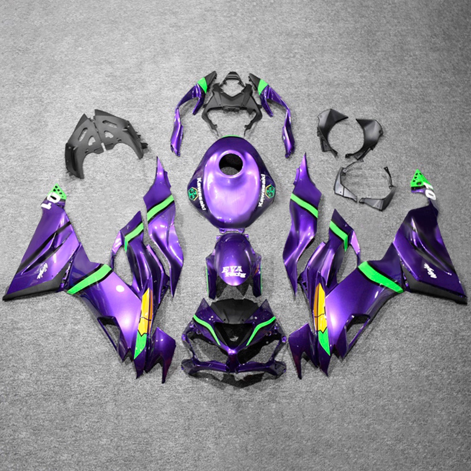 Injection Fairing Kit Bodywork Plastic ABS fit For Kawasaki ZX6R 2019-2023