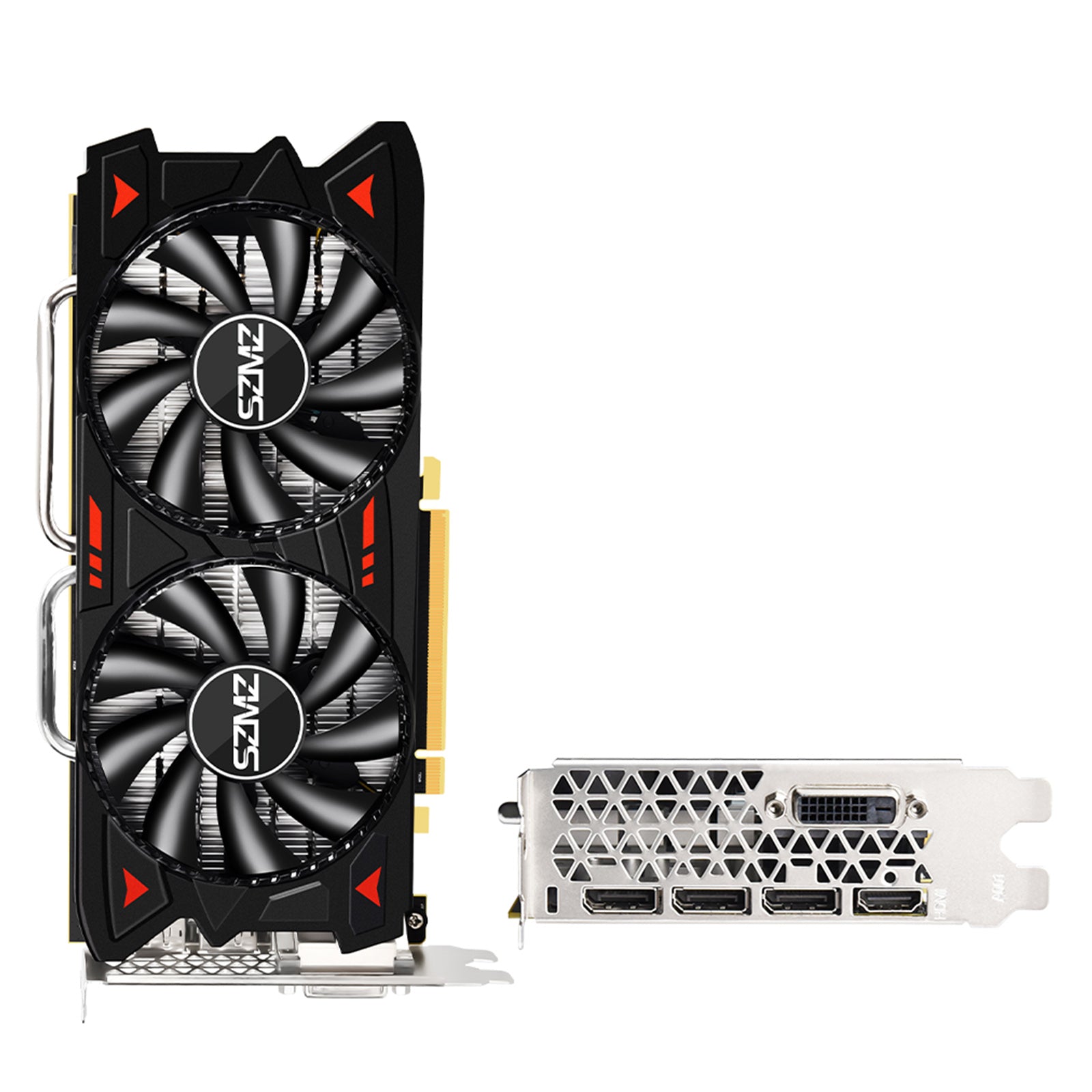 RX580 8G Onafhankelijke grafische kaart Dubbele ventilatoren Desktopcomputerverlichtingskaart