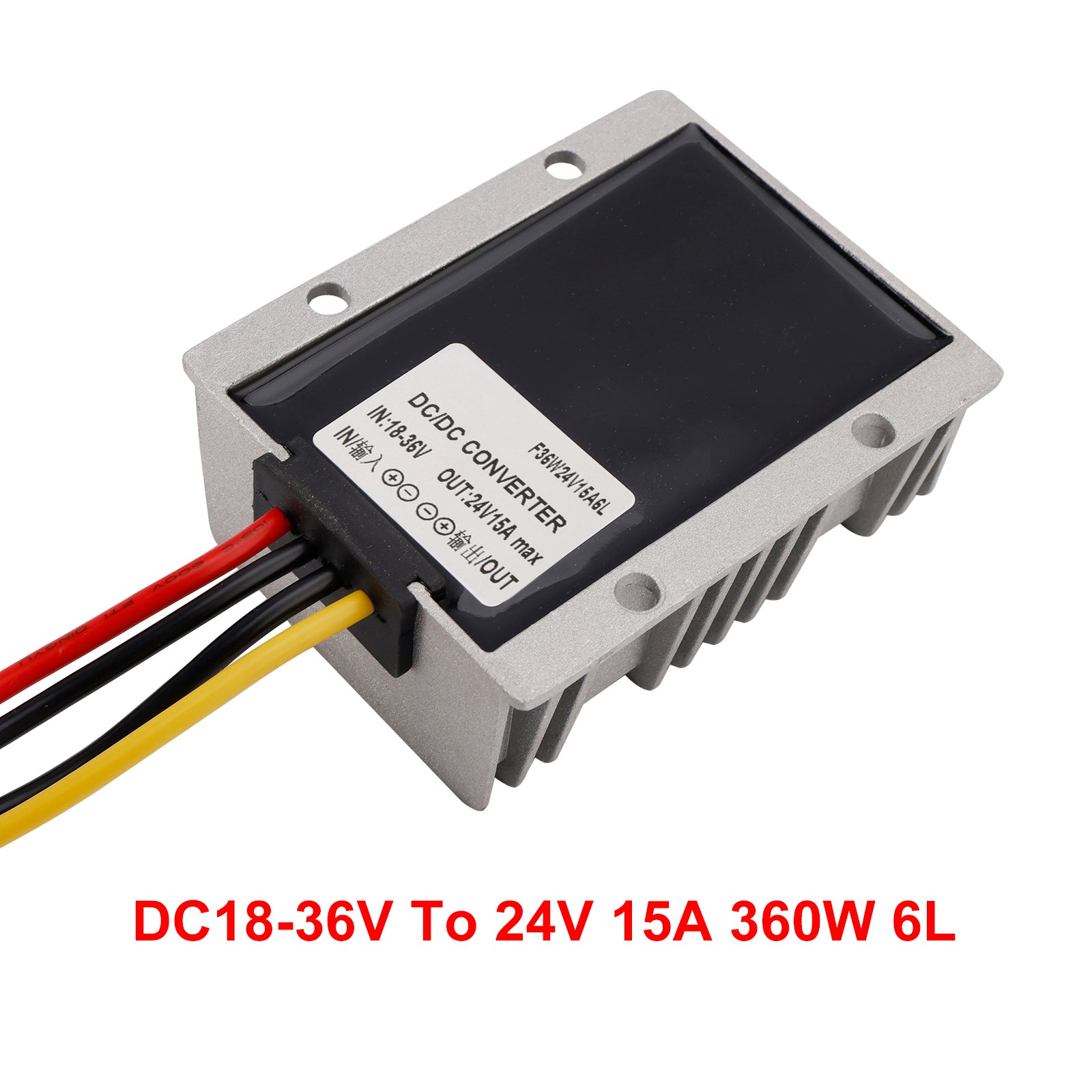 Waterproof DC 18-36V To DC 24V 15A Voltage Stabilizer Car Power Supply Regulator