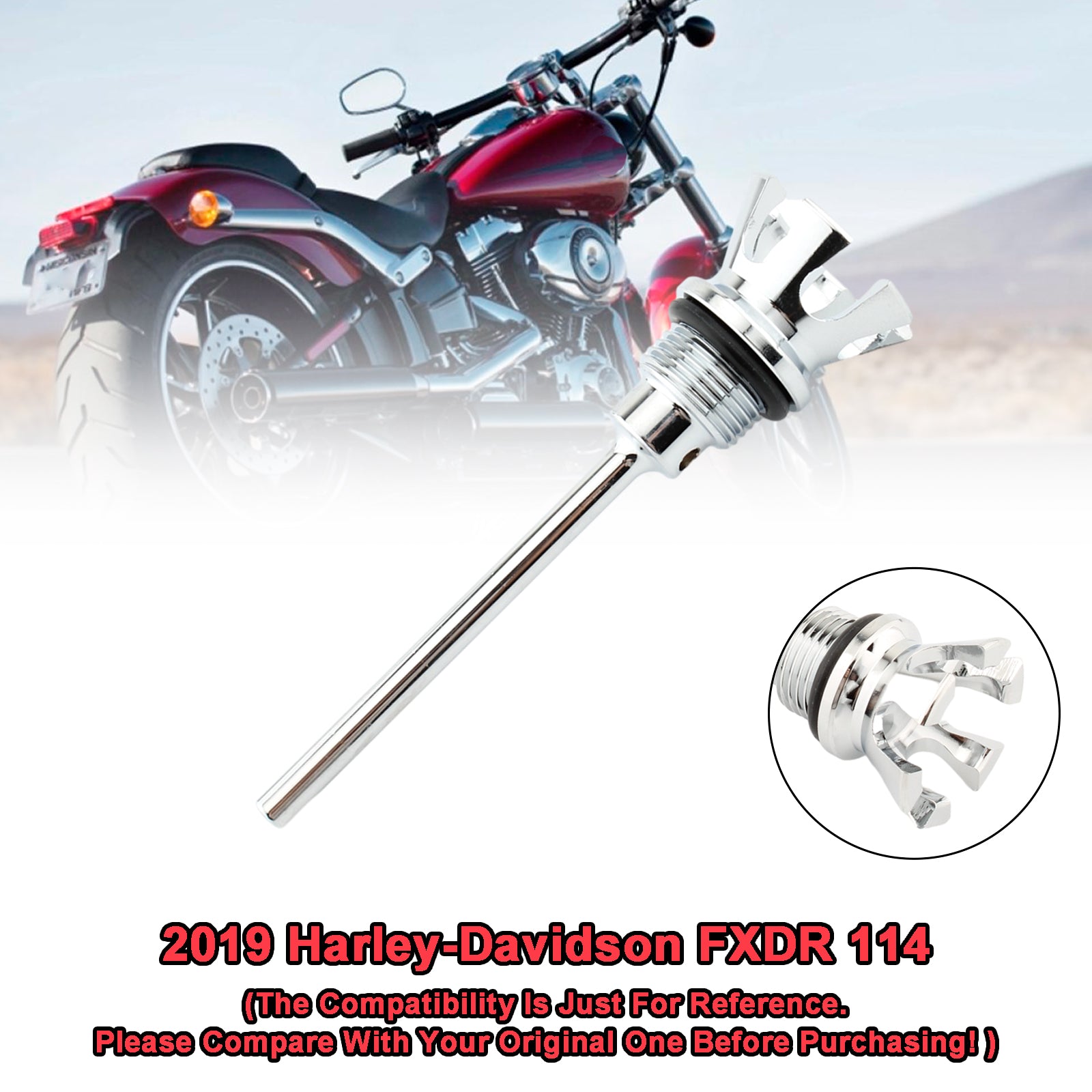 Oliepeilstok Tankdop Plug Geschikt voor Softail Road Glide Street Bob 1105-0022