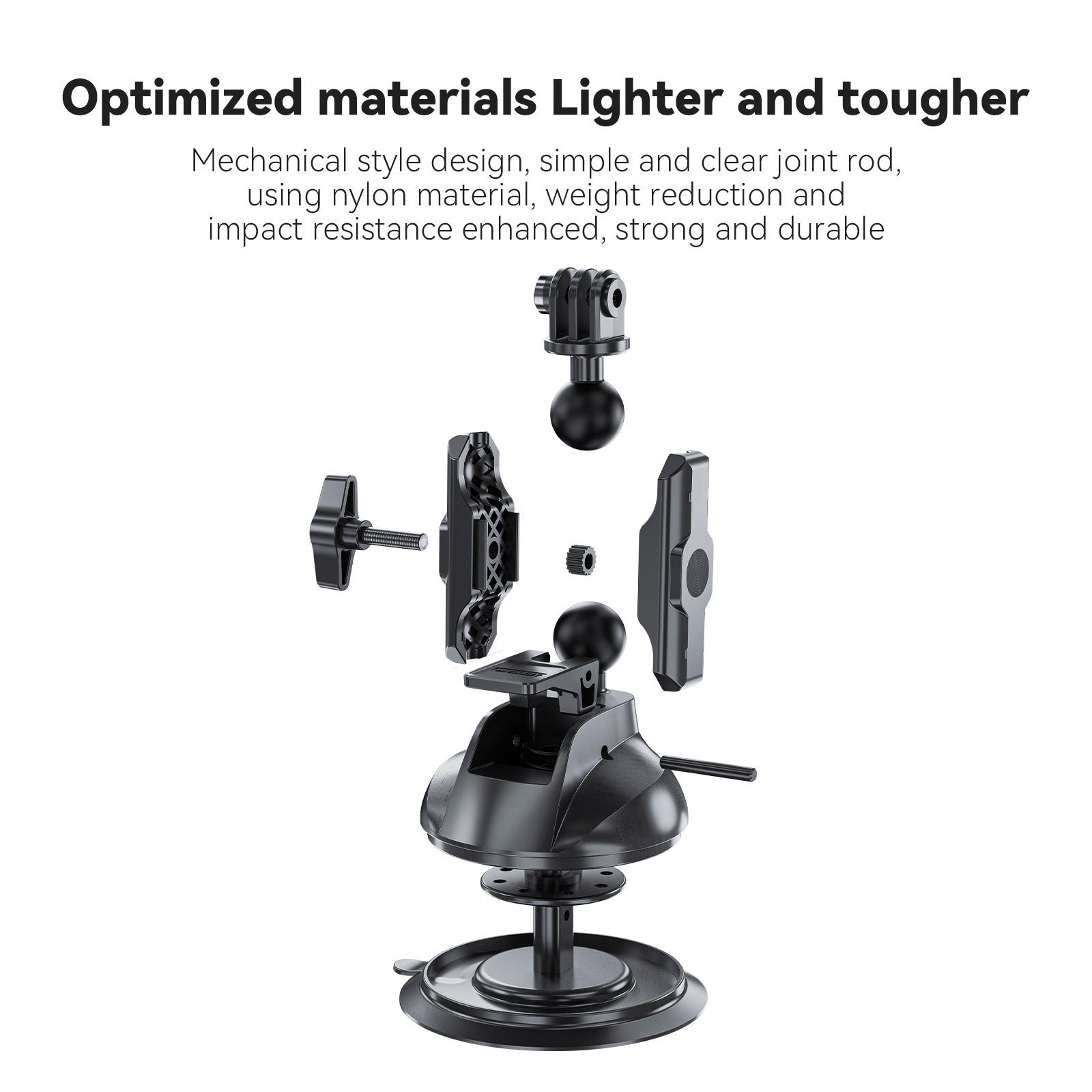 Univerzálny ľahký držiak na prísny sací pohár pre DJI GOPRO13/Insta 360 GO3