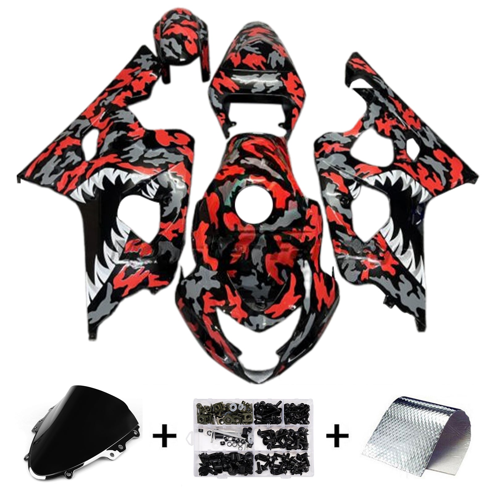 Kit na vstrekovanie kapoty karoséria plastový abs pre Suzuki GSXR 600/750 2004-2005 K4