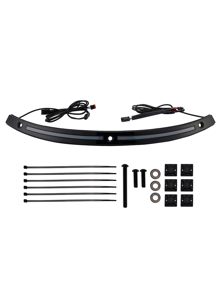 2014+Touring Electra Glide Street Glide Ultra Limited LED Running Turn Signal Light Windshield Trim