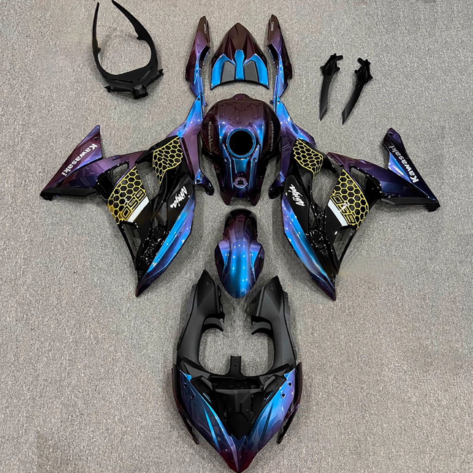 Injection Fairing Kit Bodywork Plastic ABS fit For Kawasaki ER-6F Ninja650R 2017-2019