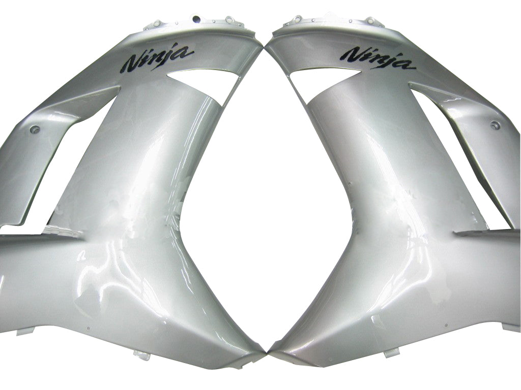 2007-2008 Kawasaki ZX6R ZX636 Fairings Silver Ninja ZX6R Racing Generic