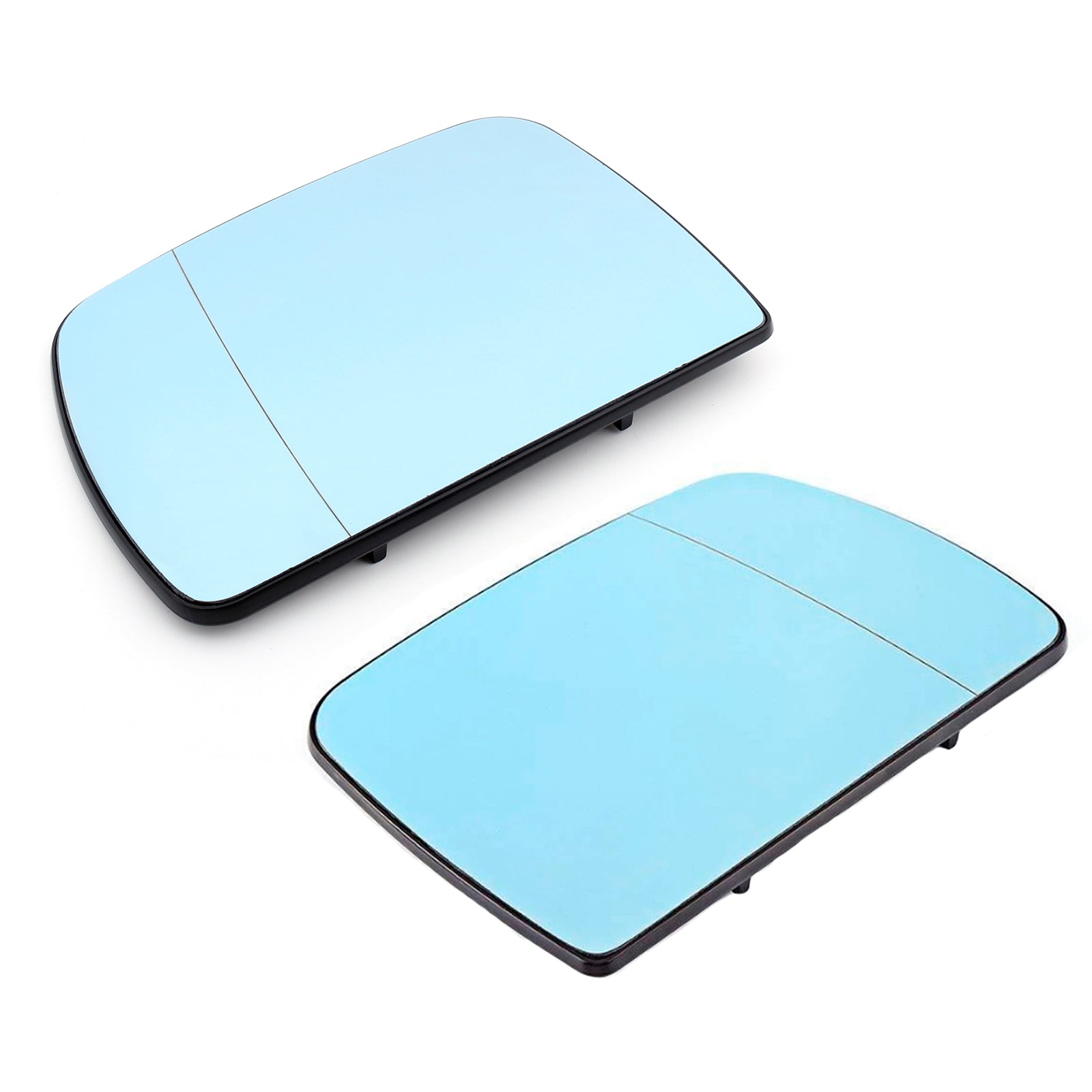 Blue Heated Left&Right Driver Side Wing Mirror Glass For BMW X5 E53 1998-2006