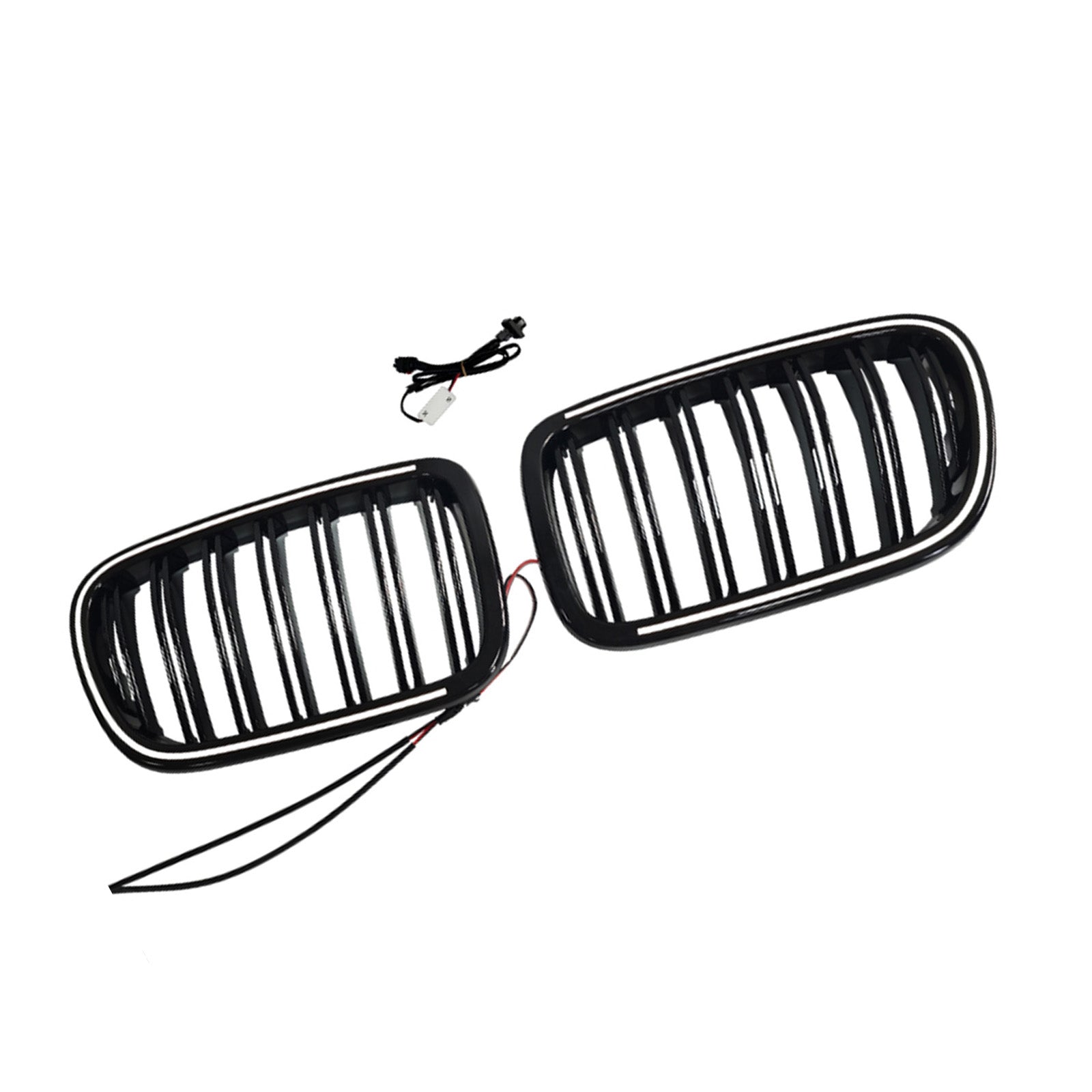 Black Front Bumper Kidney Grill Grille Fit BMW X3 F25 2011-2014 Dual Line