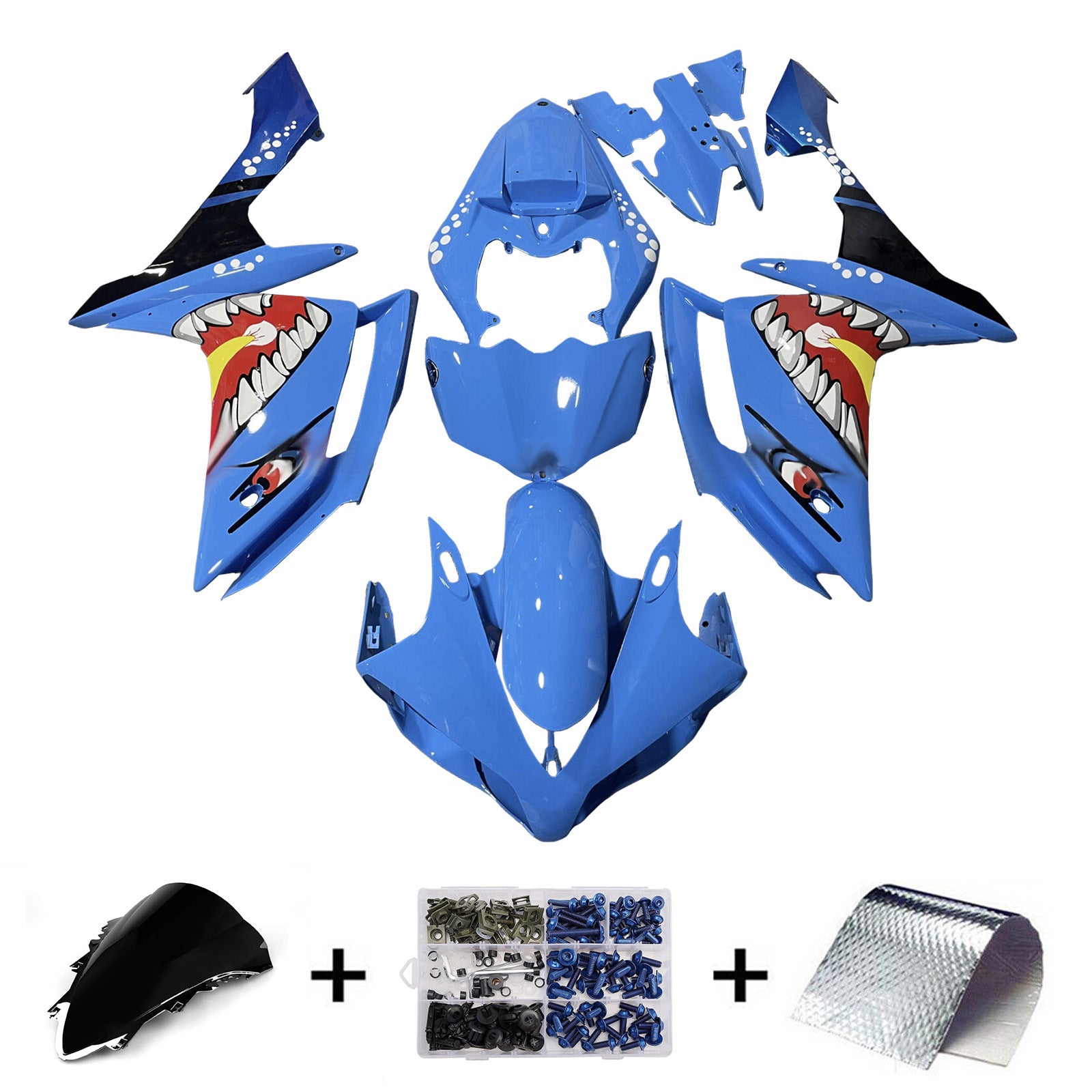 Injection Fairing Kit Bodywork Plastic ABS For Yamaha YZFR1 YZF-R1 2007-2008