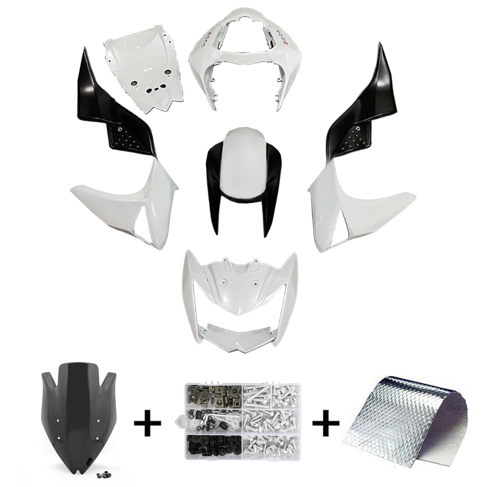 2007-2009 Kawasaki Z1000 Injection Fairing Kit Bodywork Plastic ABS