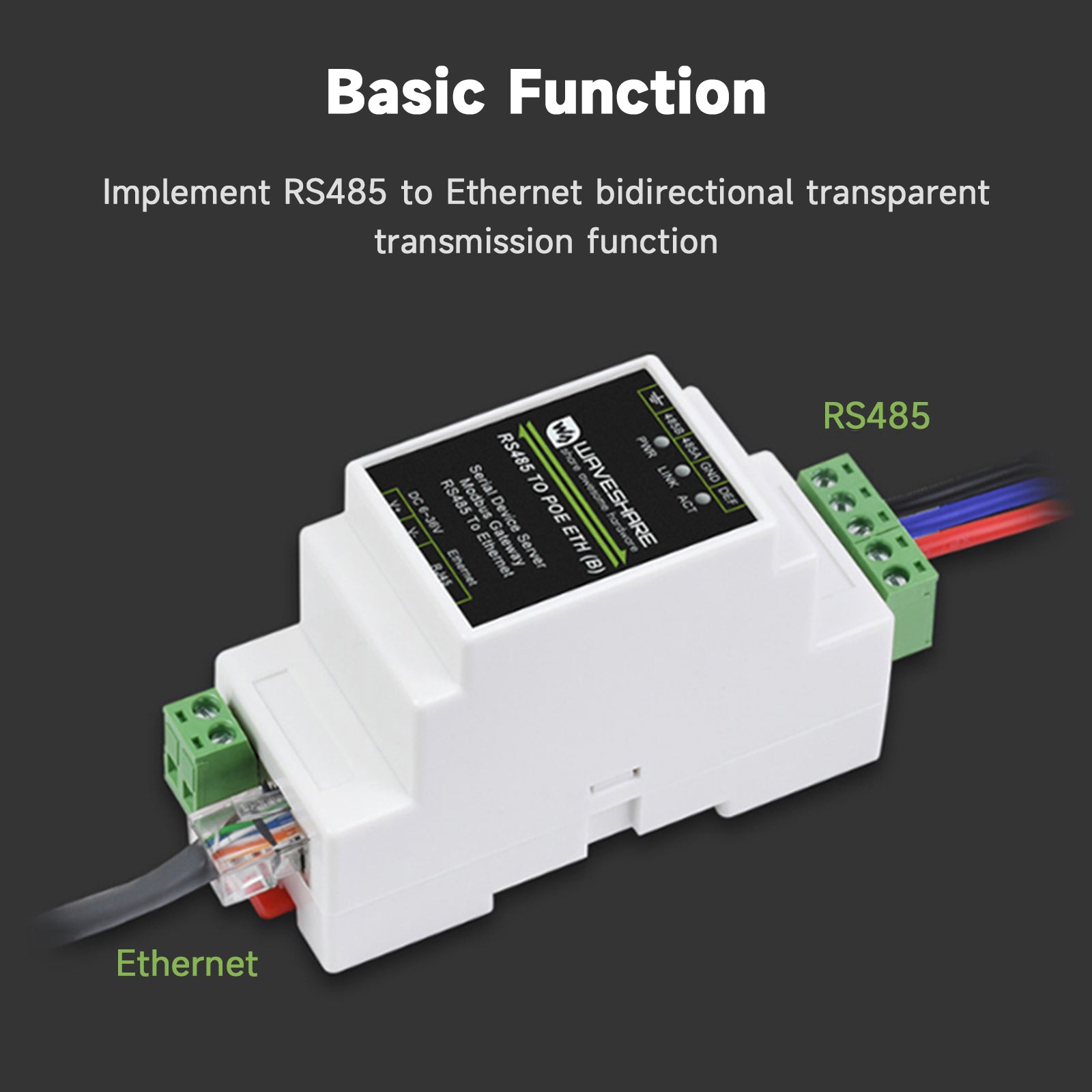 Module Ethernet RS485 à RJ45 de qualité industrielle multi-hôte vers serveur de port série