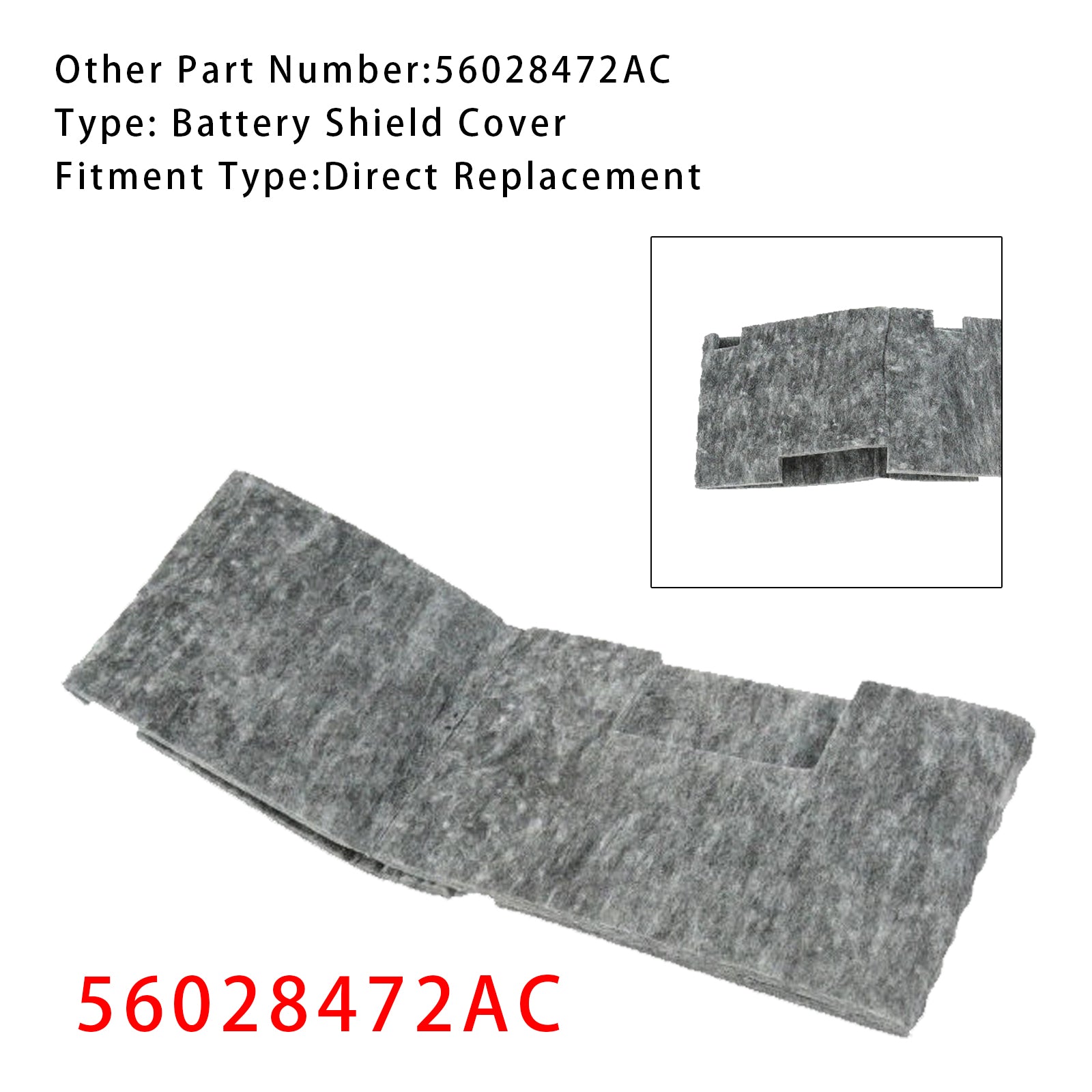 Battery Shield Cover 56028472ac for Dodge Ram 1500 2500 3500 Durango Dakota