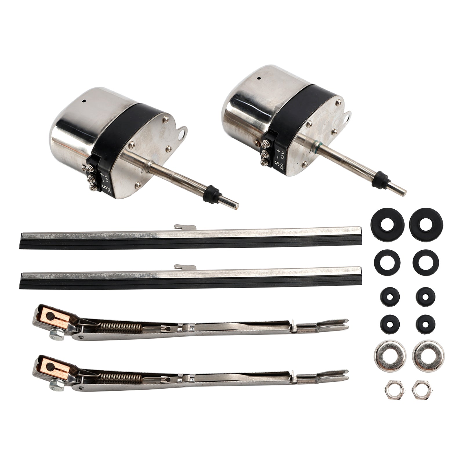 Pair of Stainless Windshield Wiper Motor Hot Street Rod for Jeep for Ford