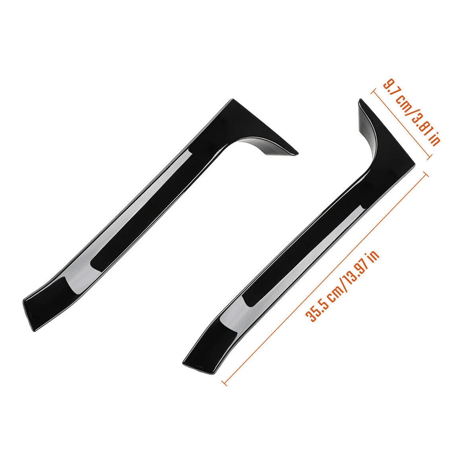 2008-2013 VW Golf MK6 GTI Glanzend zwart paar achterruitvleugelspoiler