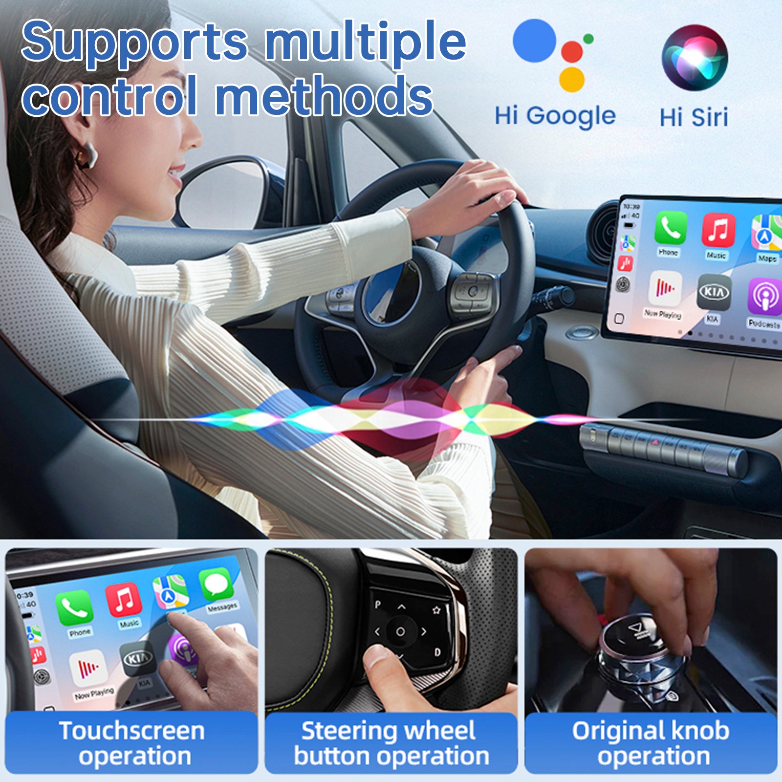 Carlinkit 5.0 Mini Ultra-auto bedraad naar draadloze Carplay-interconnectie Autobox