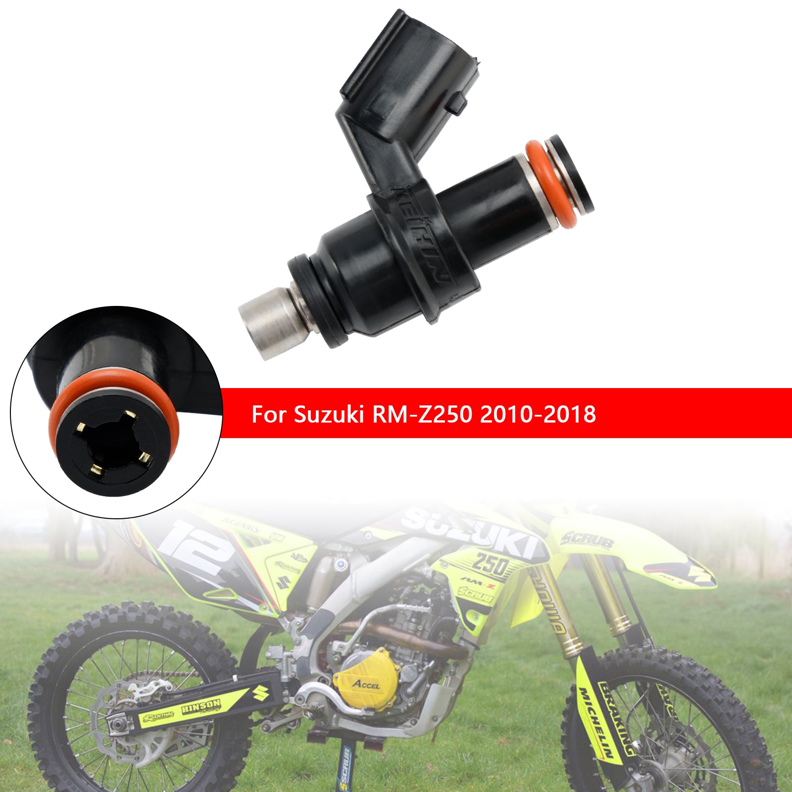 2010-2018 Suzuki RMZ250 RM-Z250 Brandstofinjector 15710-49H00 1571049H00
